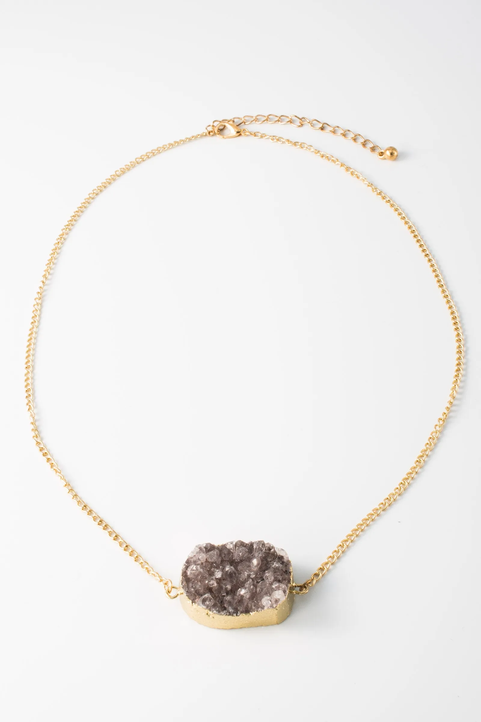 Druzy Pendant Necklace