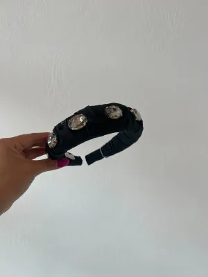 Dupioni Crystal Puff Headband