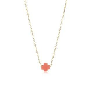 enewton 16" necklace gold - signature cross gold charm coral