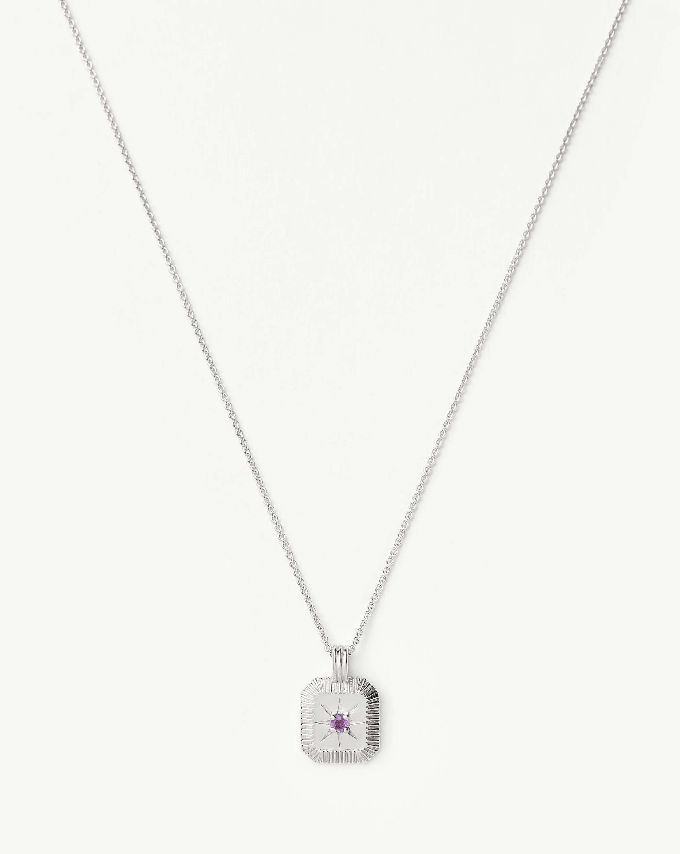 February Birthstone Pendant Necklace | Amethyst/February