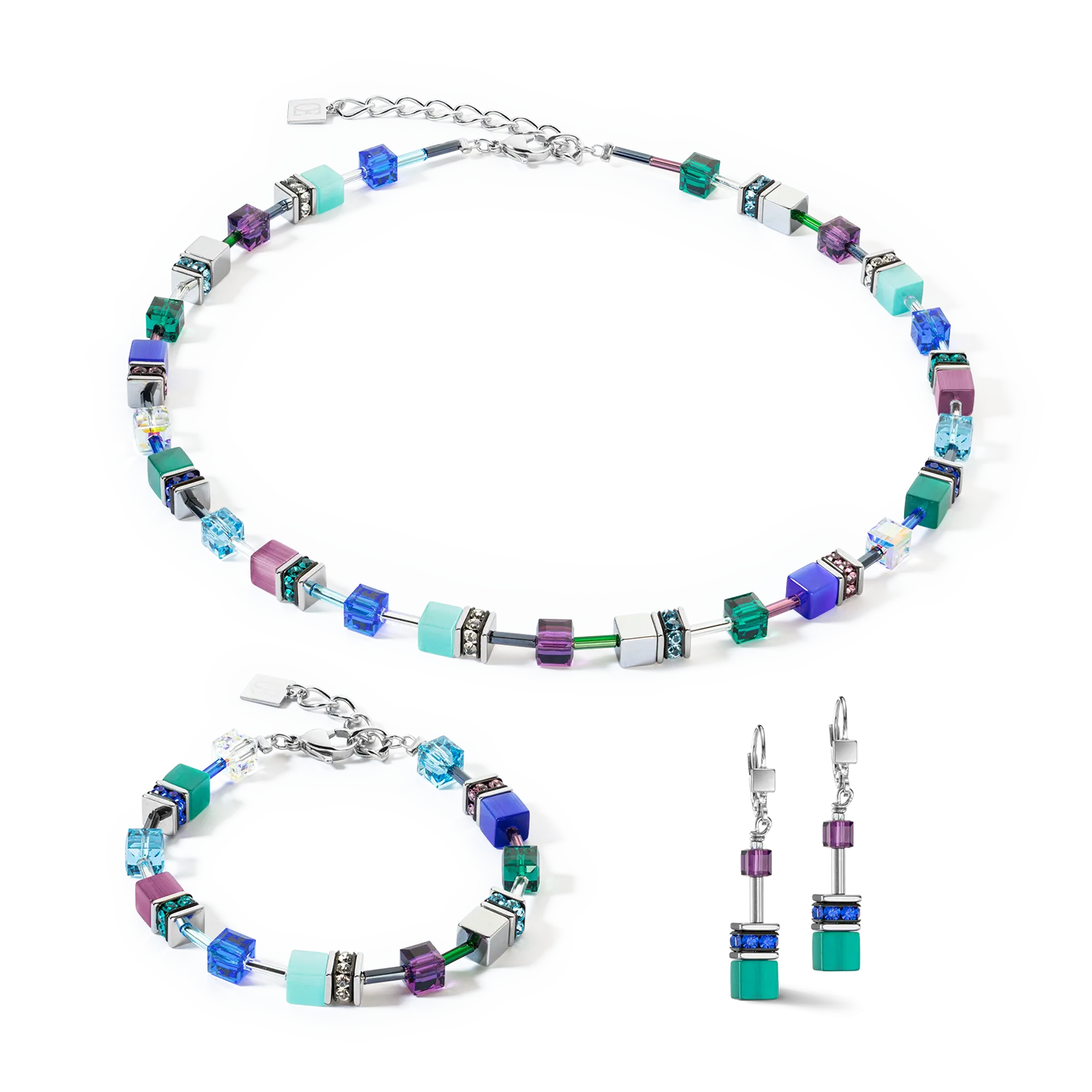 GeoCUBE® Iconic bracelet turquoise lilac