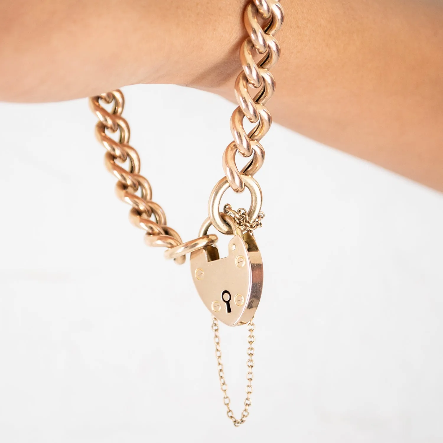 Gold Love Locket Heart Bracelet