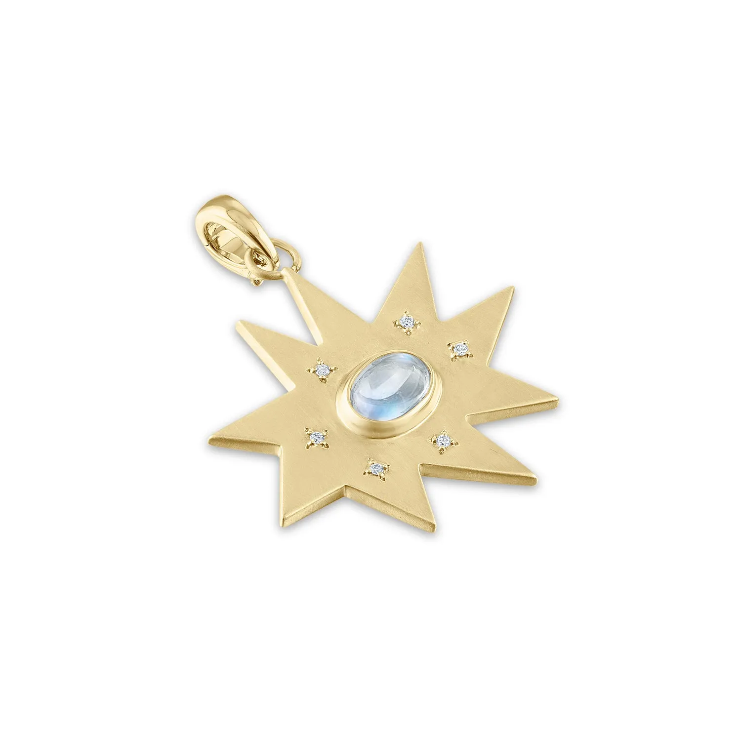 Gold Maxi KAPOW! with Charm with Moonstone