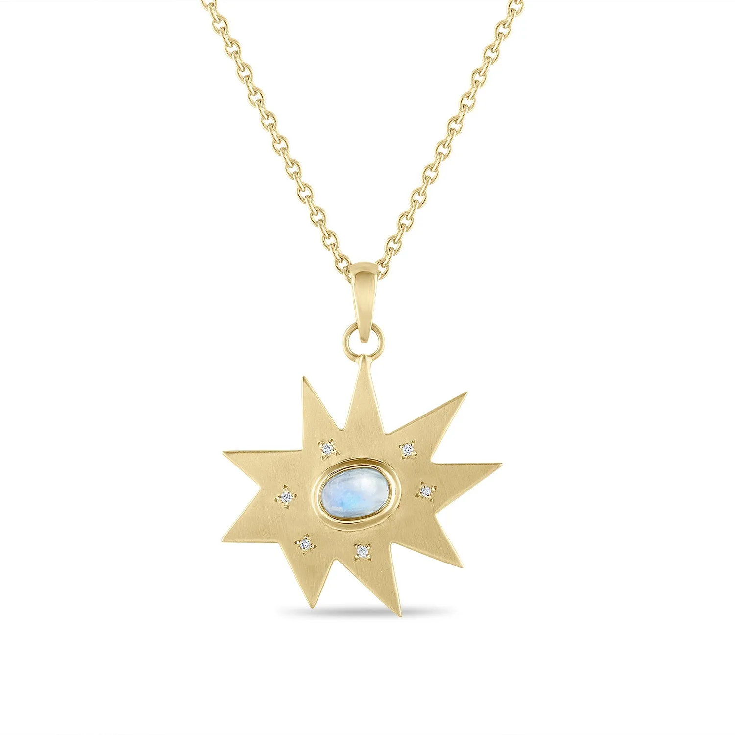 Gold Maxi KAPOW! with Charm with Moonstone