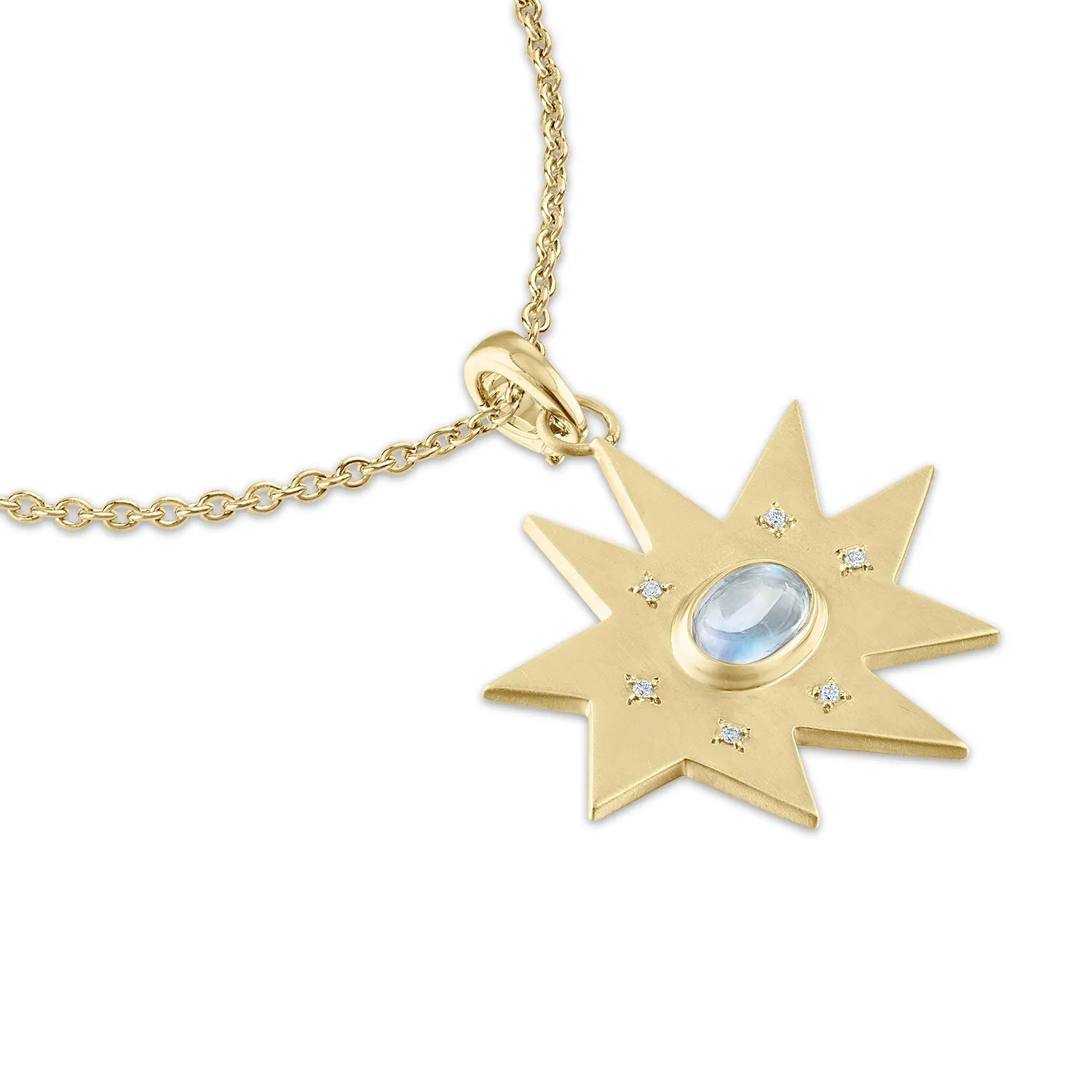 Gold Maxi KAPOW! with Charm with Moonstone