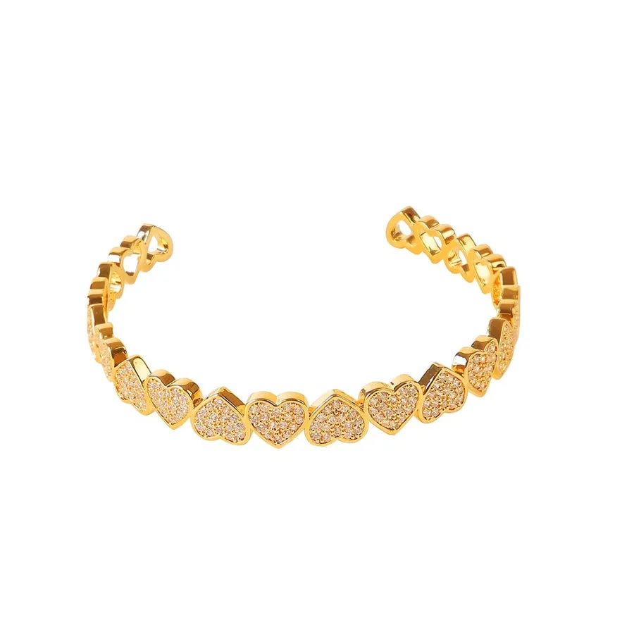 Gold Plated Heart Love Bracelet