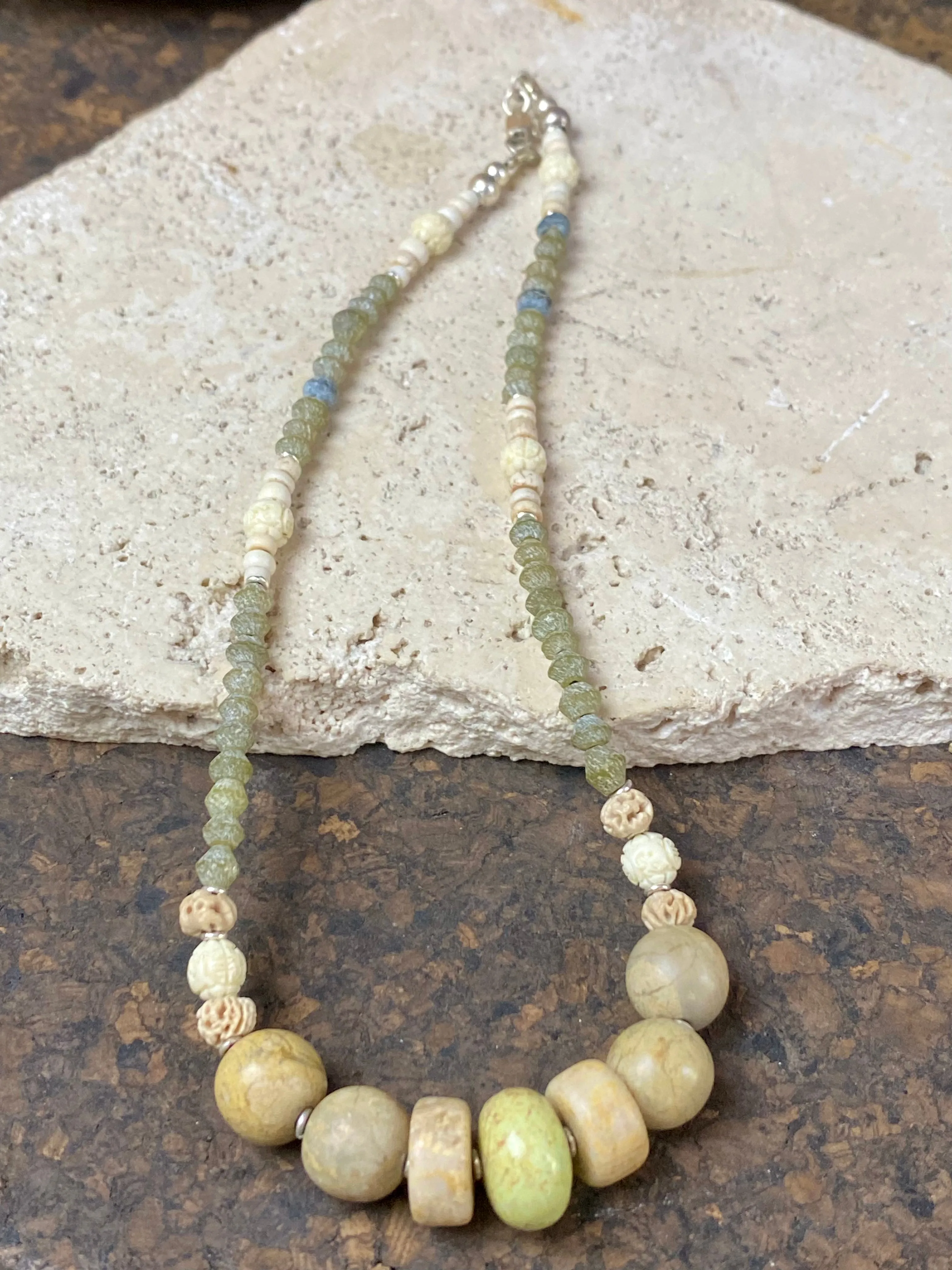 Green Stone Choker Necklace