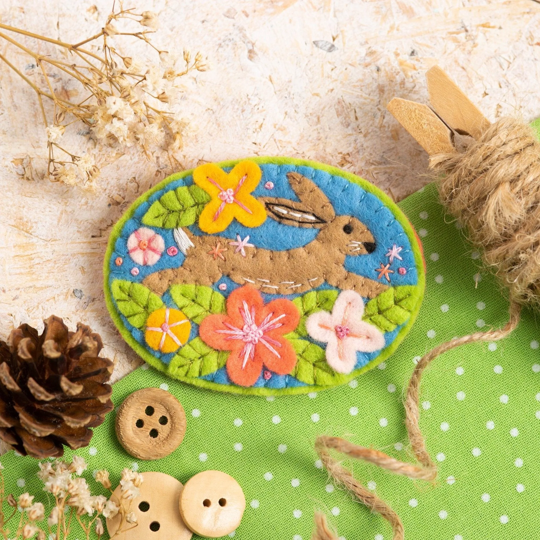 Hare Felt Craft Brooch Kit