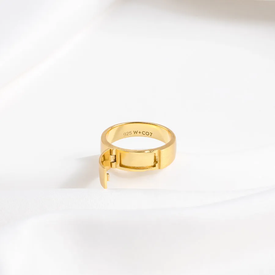 Heirloom 14K Gold Vermeil Locket Ring