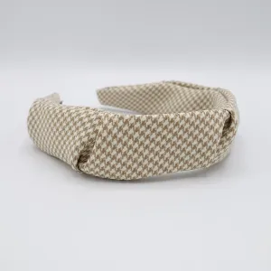 houndstooth headband, pleated headband, classic headband for women