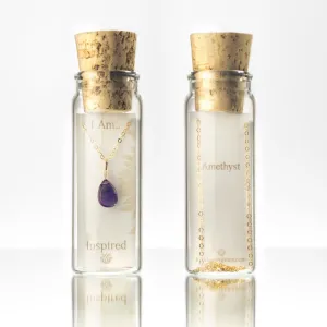 Intention Necklace Bottle - Inspired Amethyst