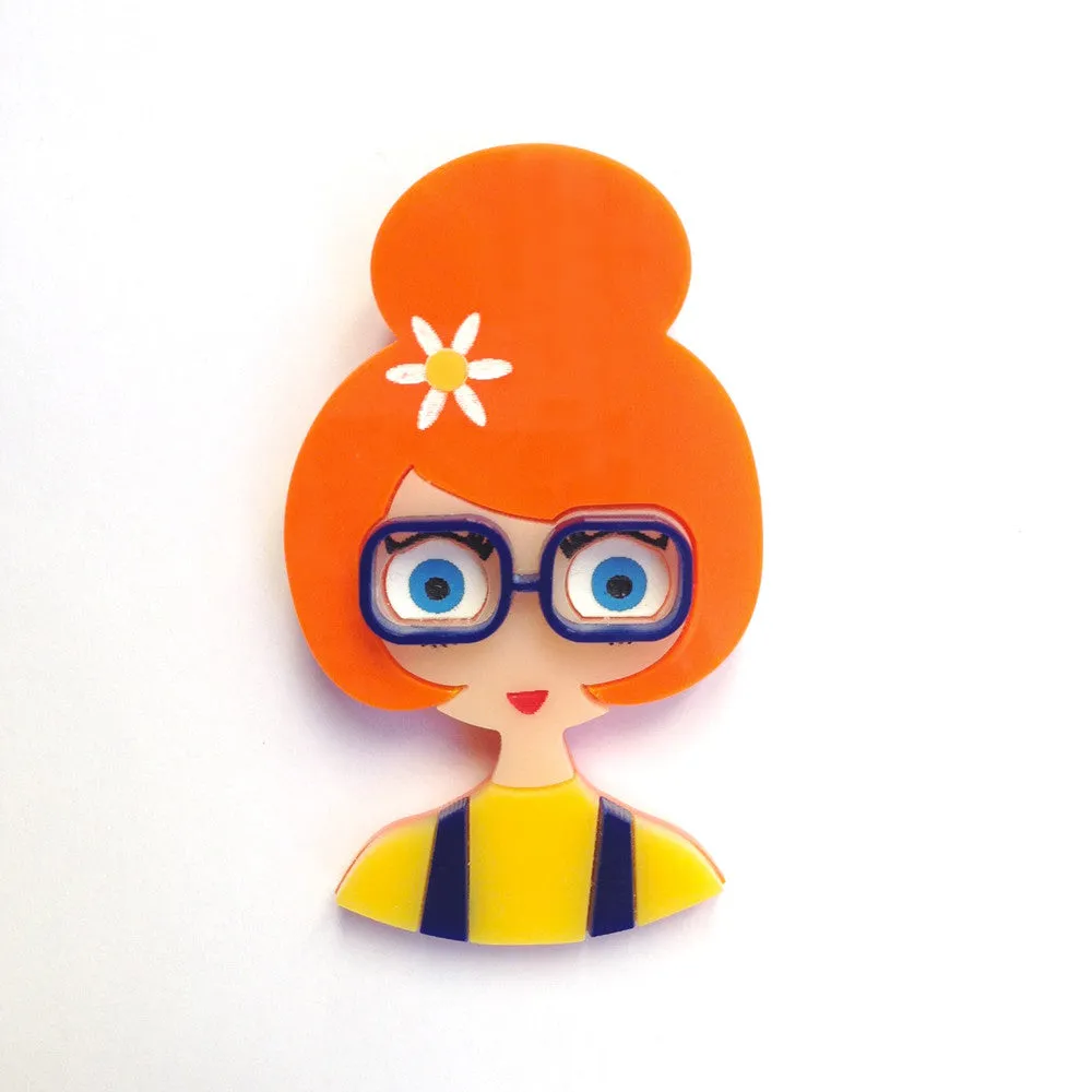 ISA Acrylic brooch