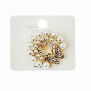 JAH46473-Pearl Cluster Circle Brooch