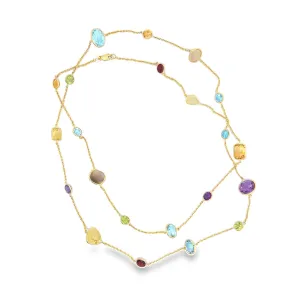 Kirkland Jewelry Estate | 14K Yellow Gold 36" Gemstone Necklace