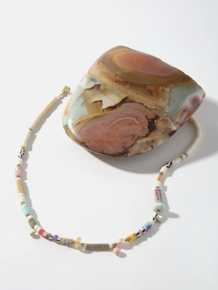 Laloba Mixed Woven Beads Necklace