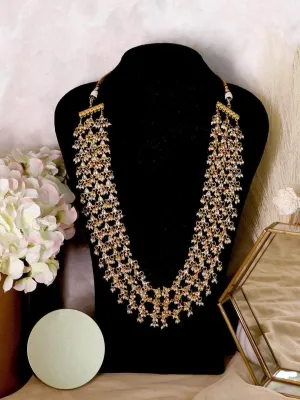 Layered Kundan Coral Necklace For Men