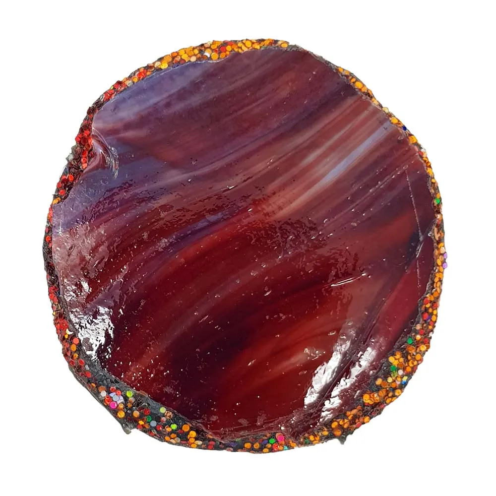 MARBLED CIRCULAR BROOCH - MARS