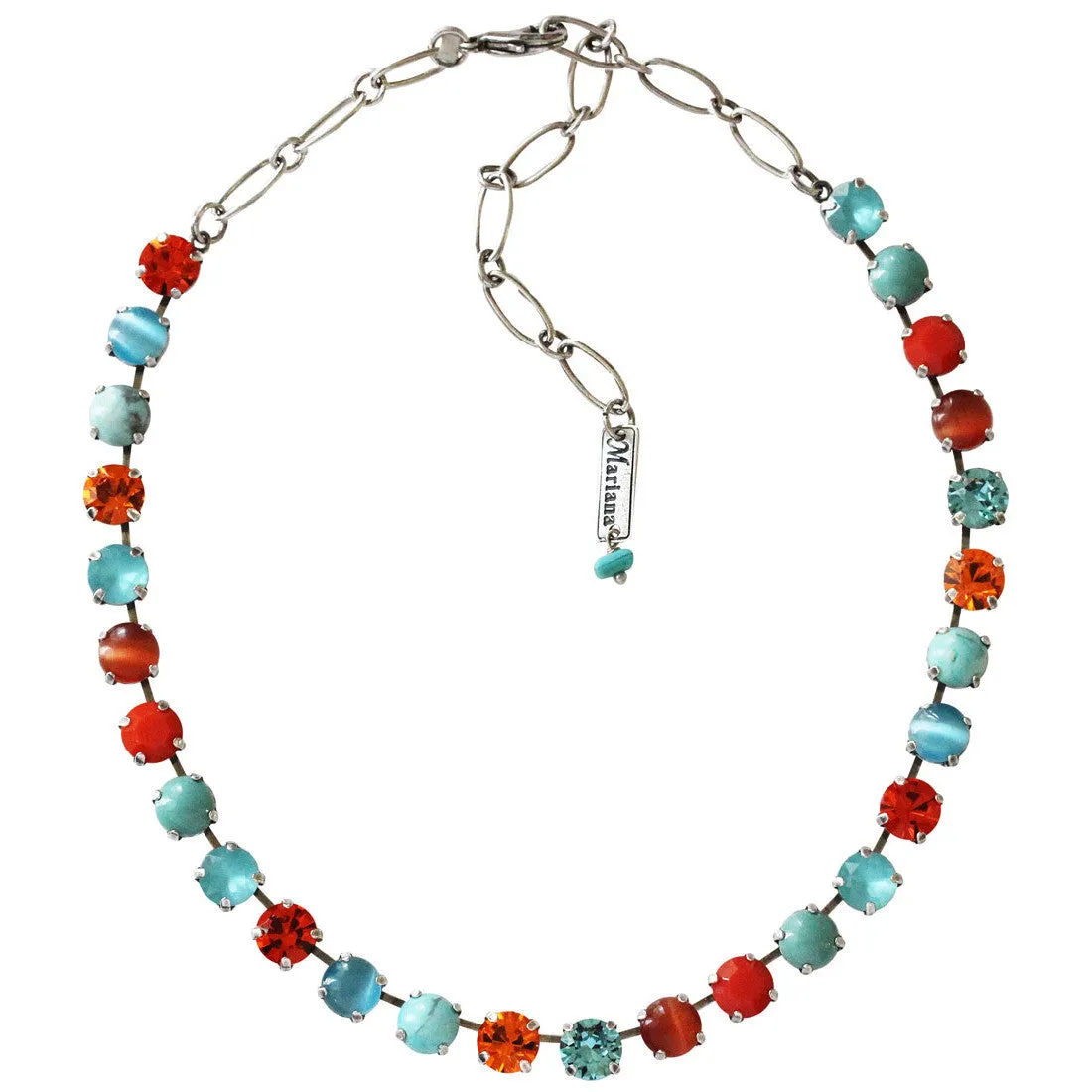 Mariana "Serengeti" Silver Plated Must-Have Everyday Crystal Necklace, 3252 M1079