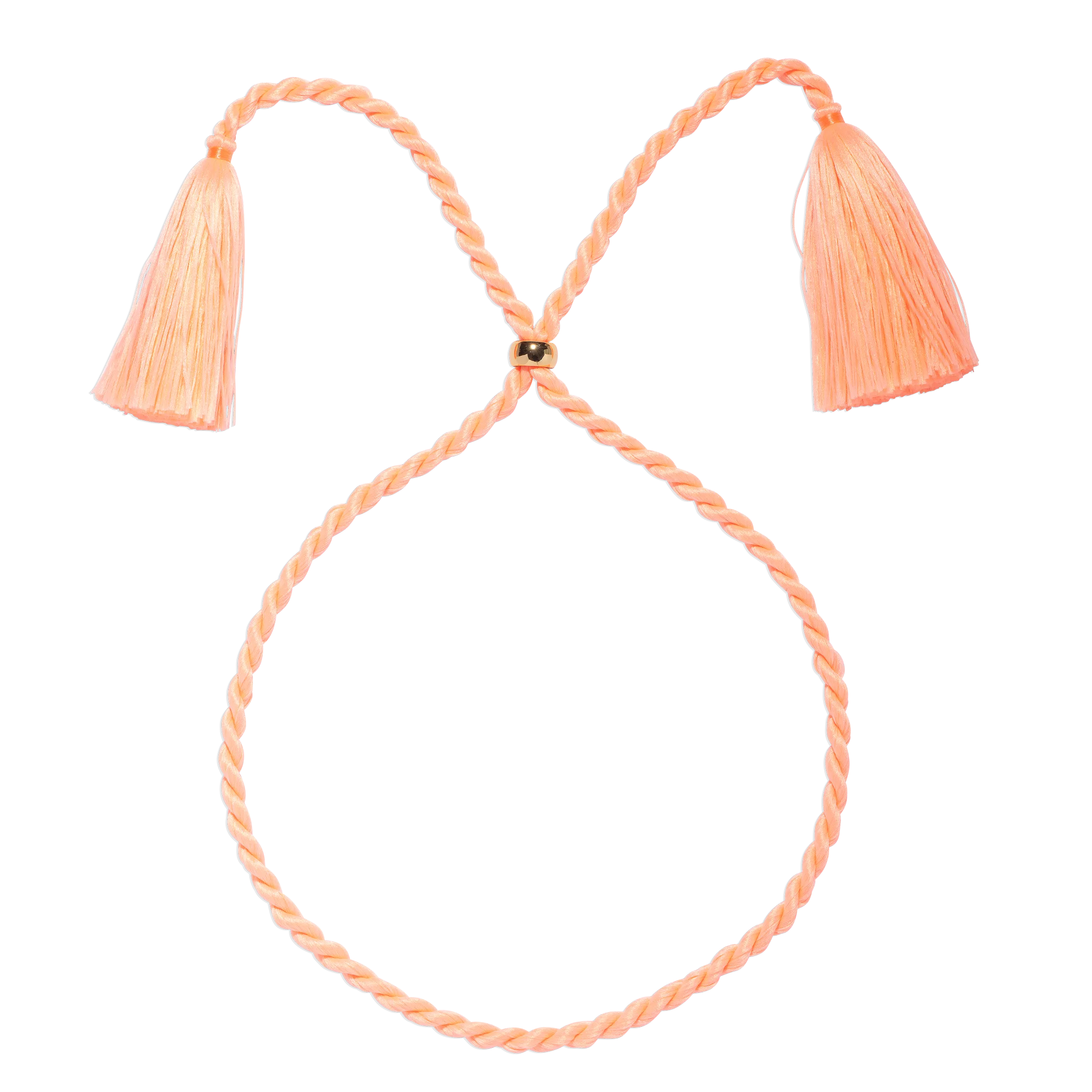 Marina Silk Cord Necklace in Coral