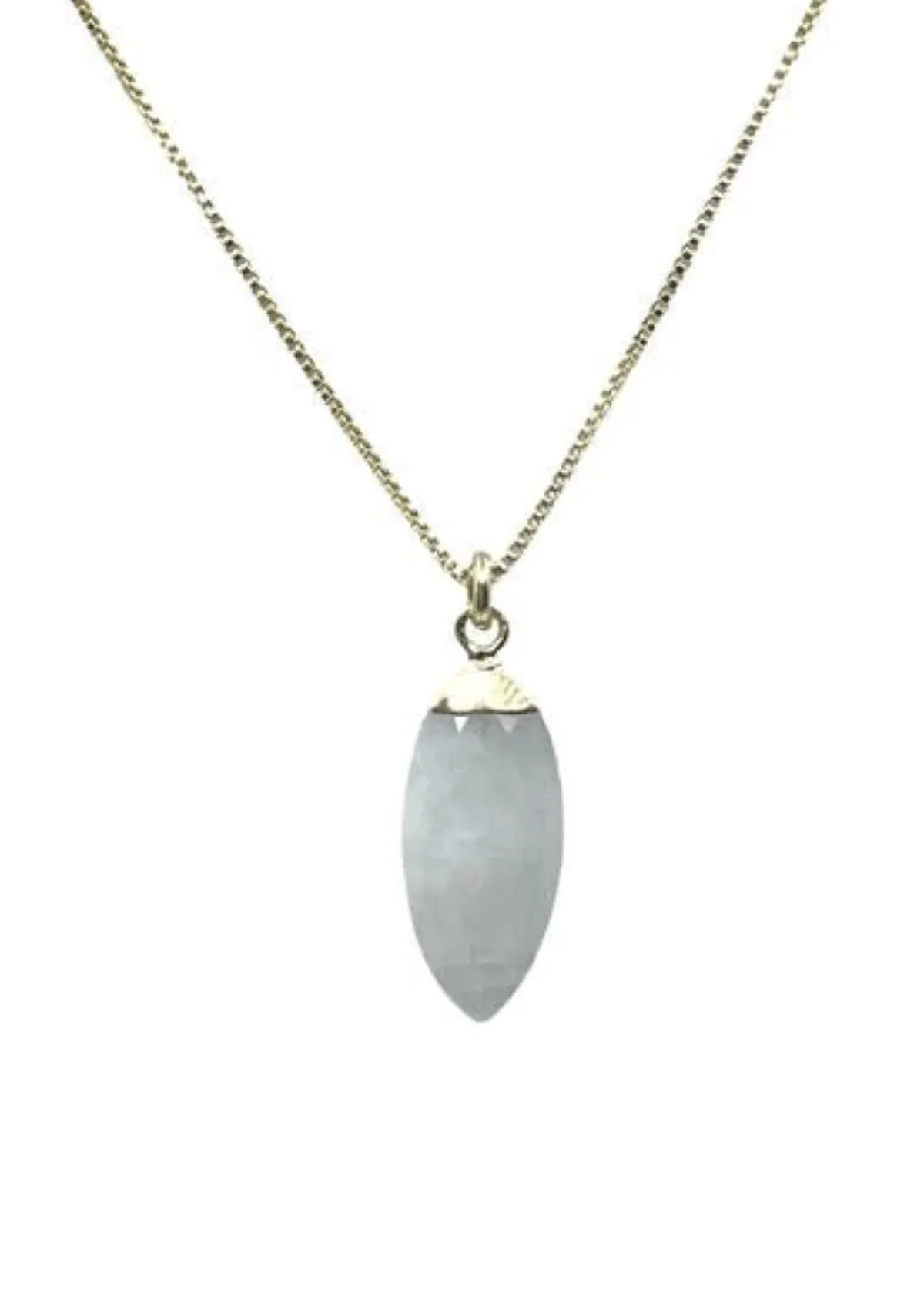 Marquis Cut Moonstone on 18K Gold-Fill Chain Necklace