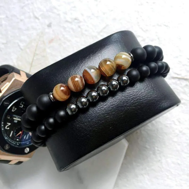 Matte Onyx Tiger Eye Bracelet