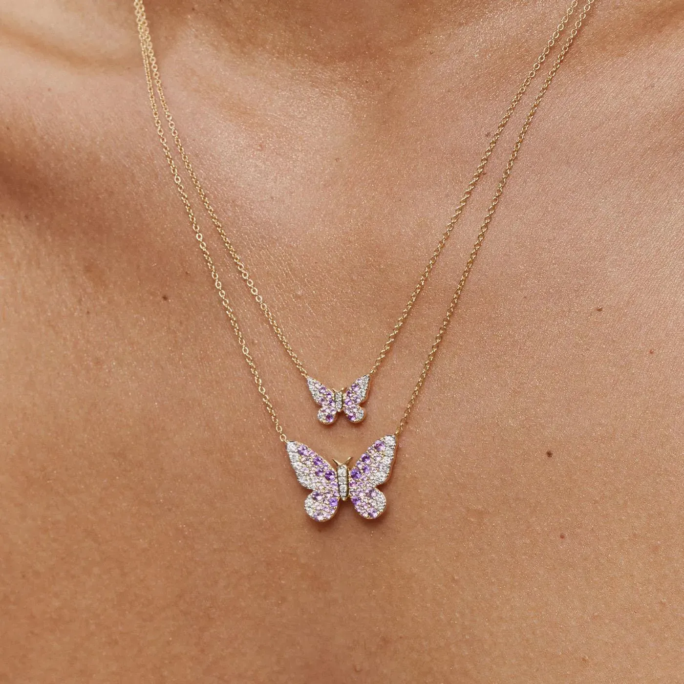 Mini Ombré Butterfly Necklace