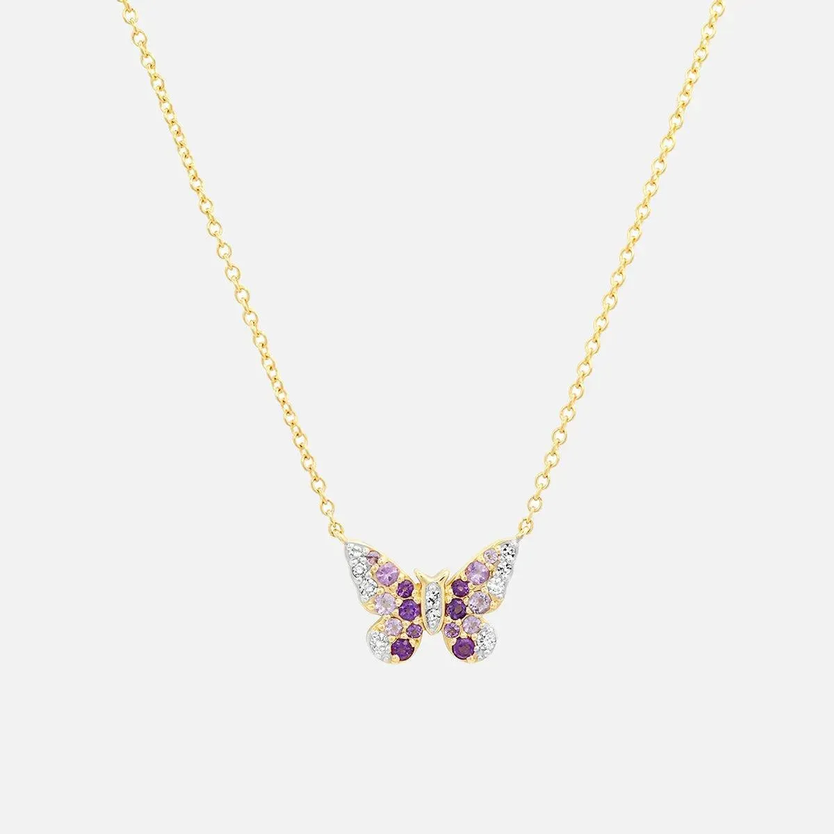 Mini Ombré Butterfly Necklace