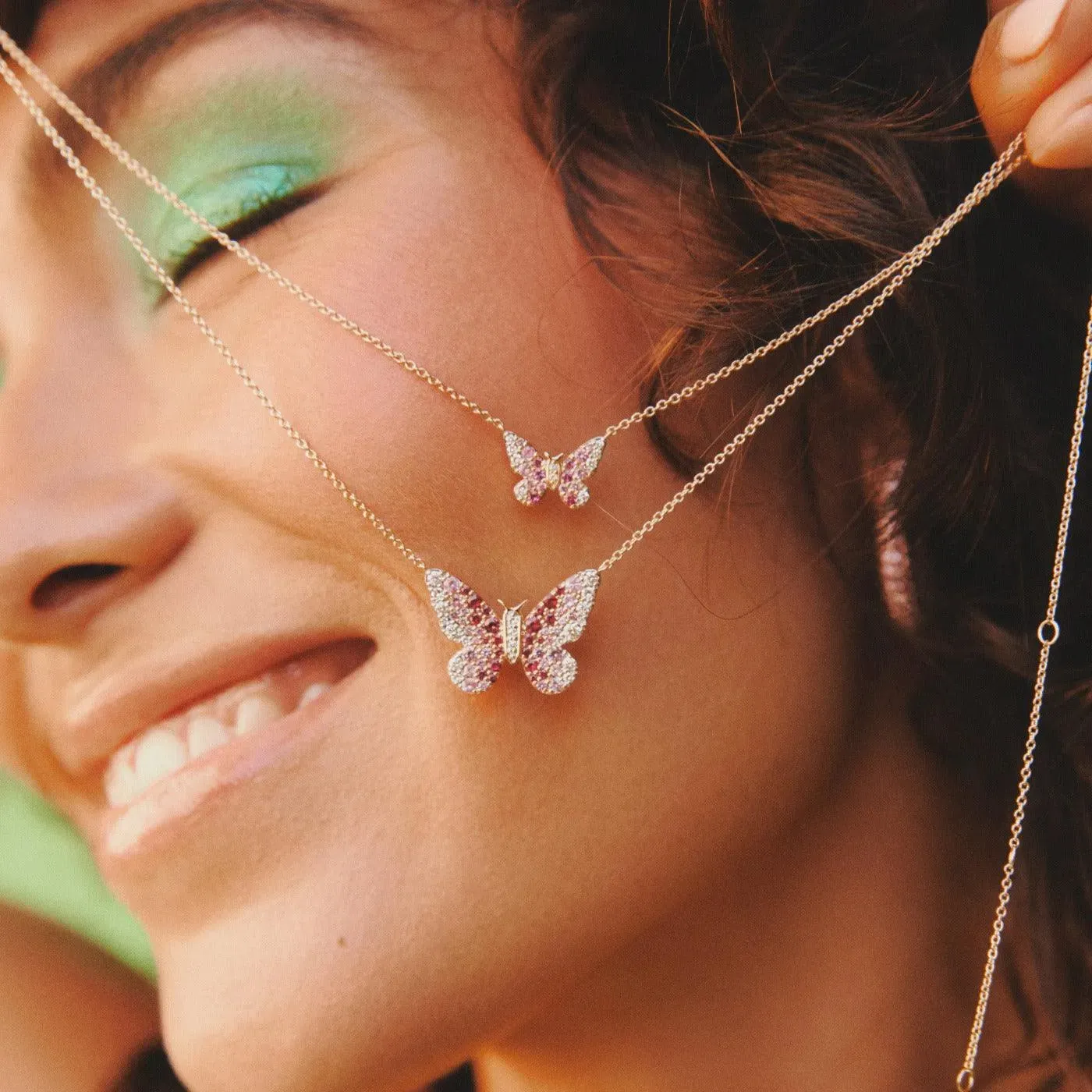 Mini Ombré Butterfly Necklace