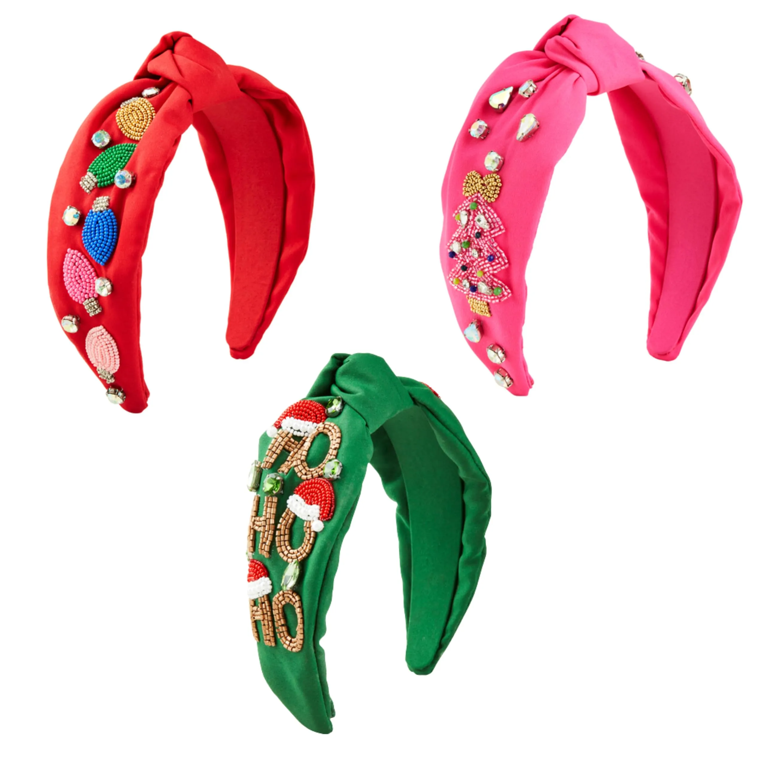 Mud Pie Women Holiday Beaded Headband in Pink