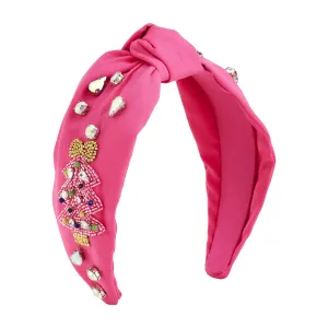 Mud Pie Women Holiday Beaded Headband in Pink