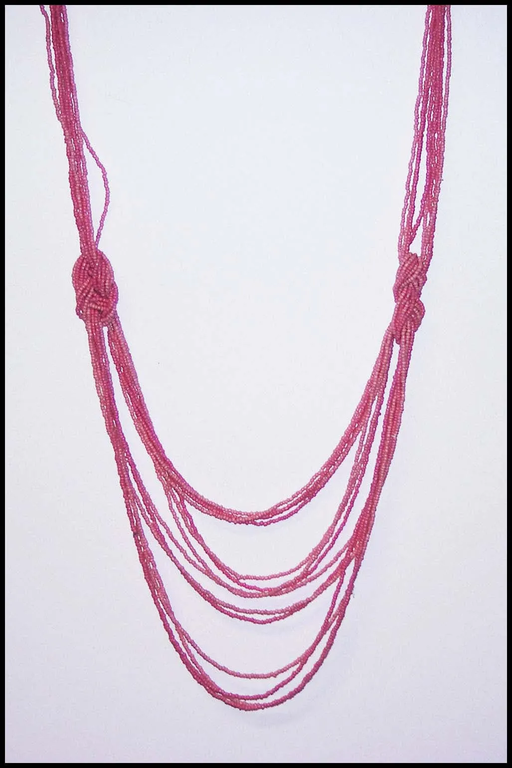 Multi-strand Bead Knotted Necklace