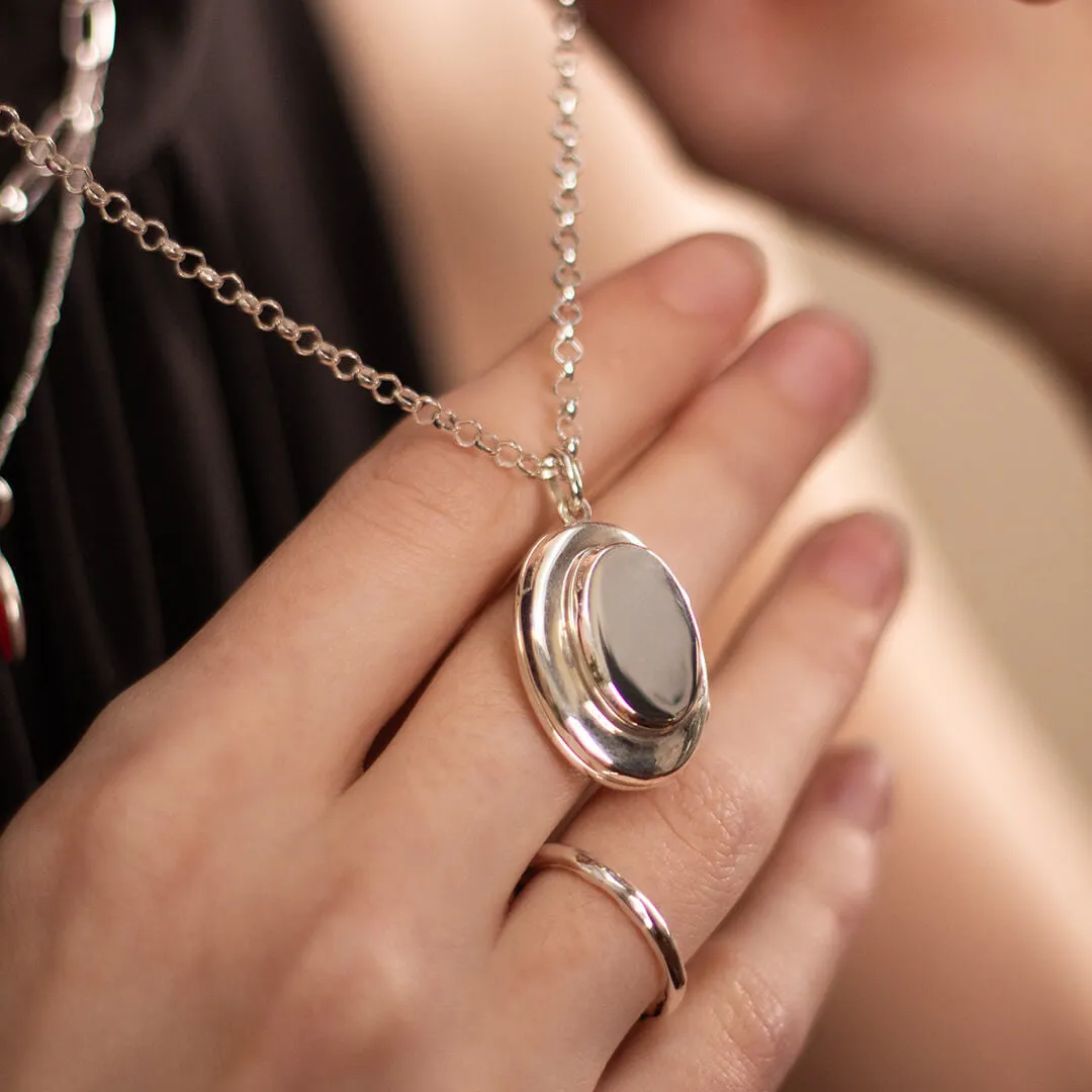 Mum Locket Necklace | Silver