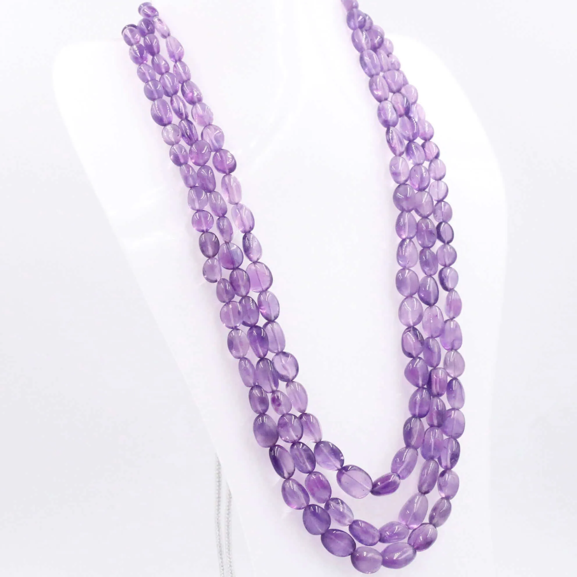 Natural Amethyst Necklace Layered Necklace Long Necklace Beaded Necklace Gemstone Necklace Sarafa Necklace Indian Necklace SKU: 6142959