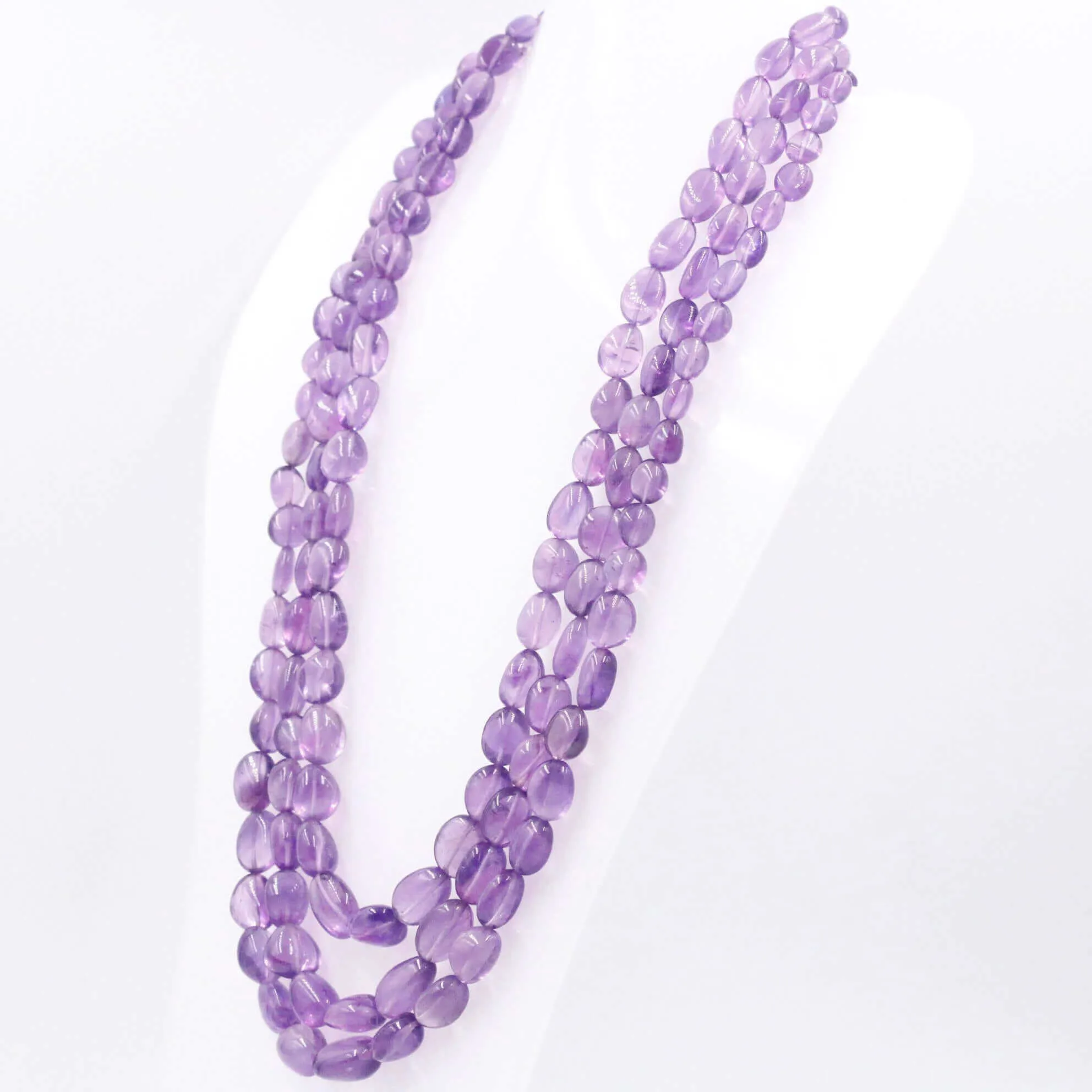 Natural Amethyst Necklace Layered Necklace Long Necklace Beaded Necklace Gemstone Necklace Sarafa Necklace Indian Necklace SKU: 6142959