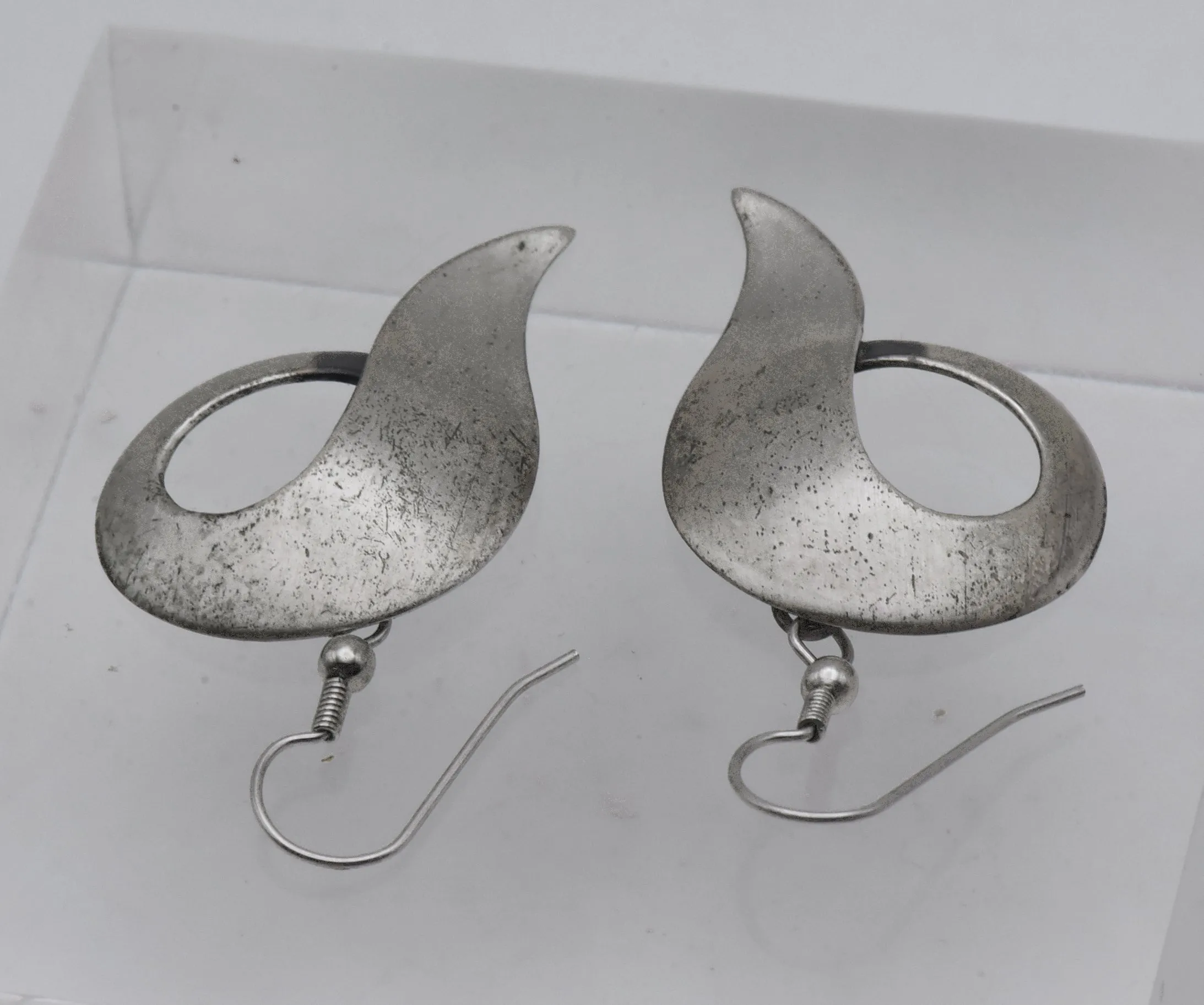 Orb - Vintage Sterling Silver Dangle Earrings