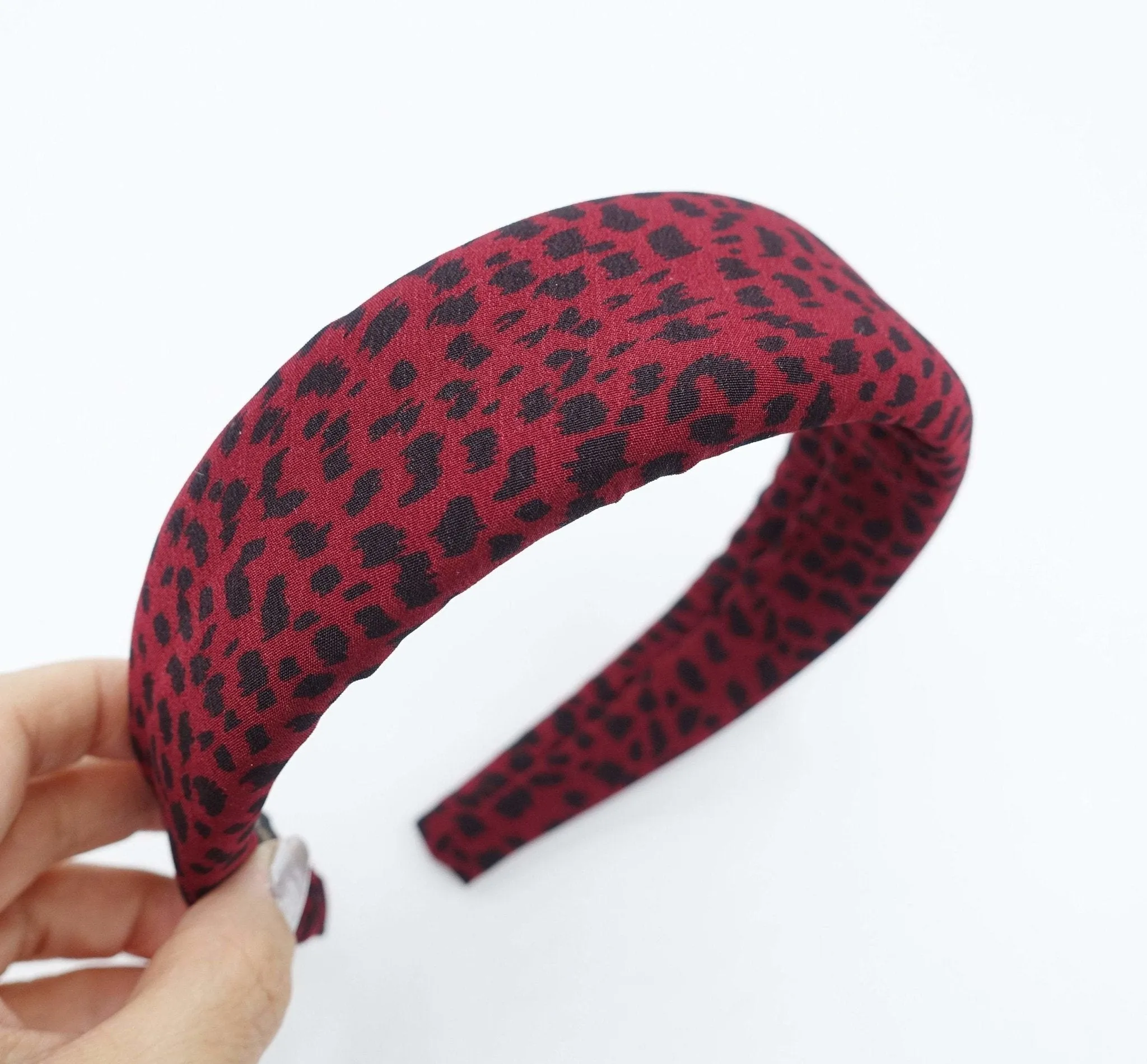 padded headband animal print hairband for women