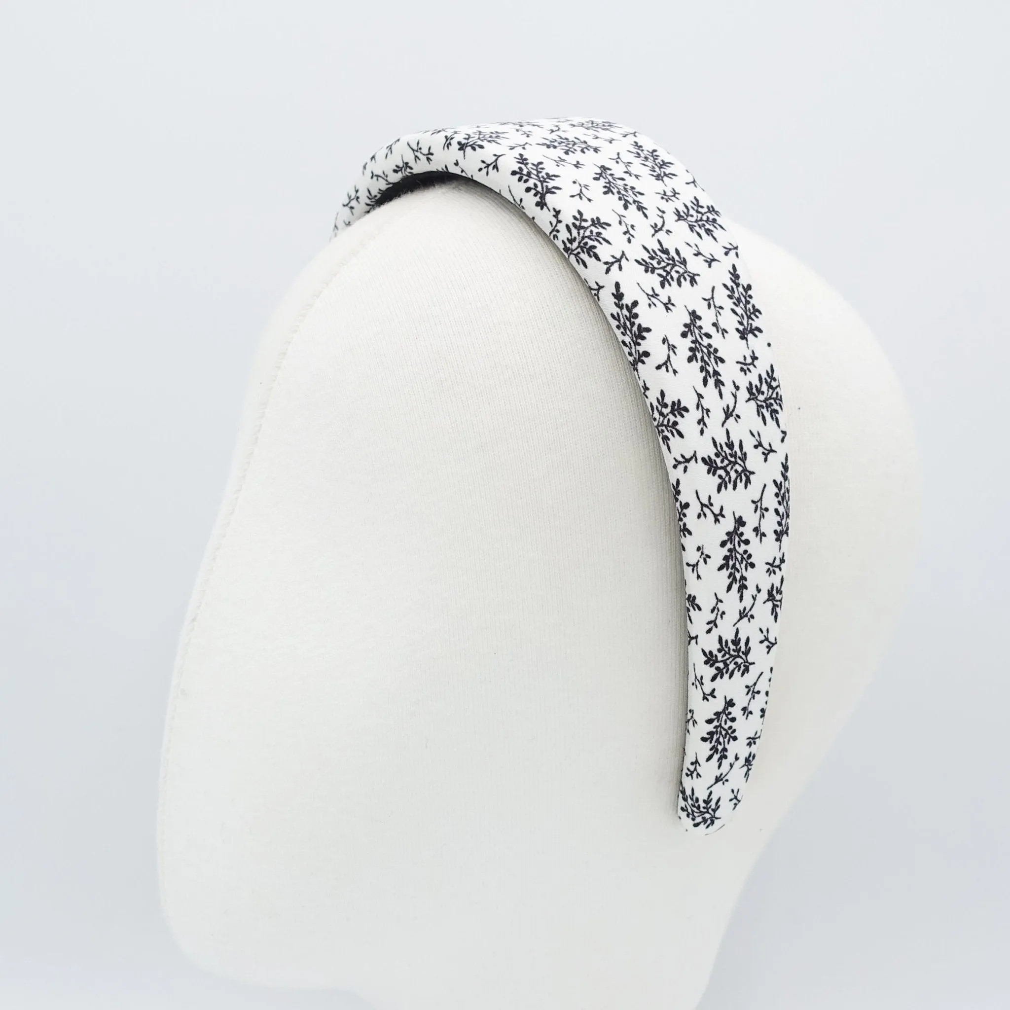 padded headband plant stem print hairband for women