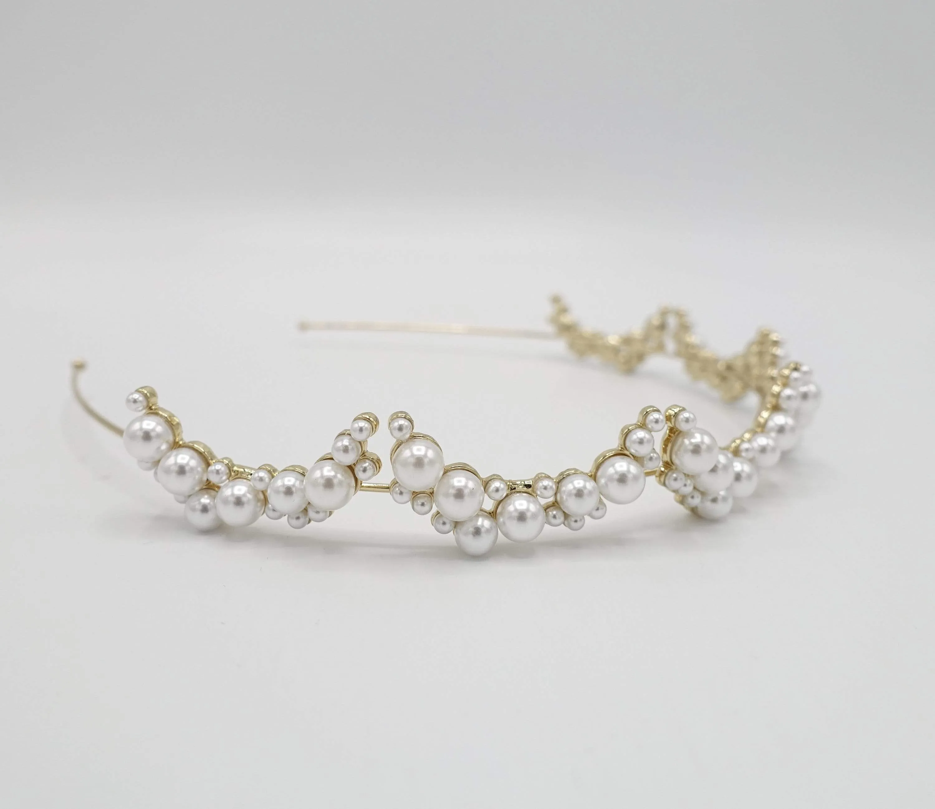 pearl arch headband bridal hair accessories for women