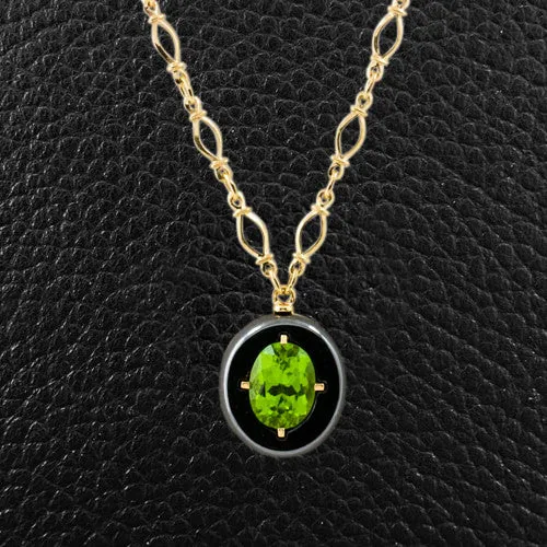 Peridot & Hematite Pendant