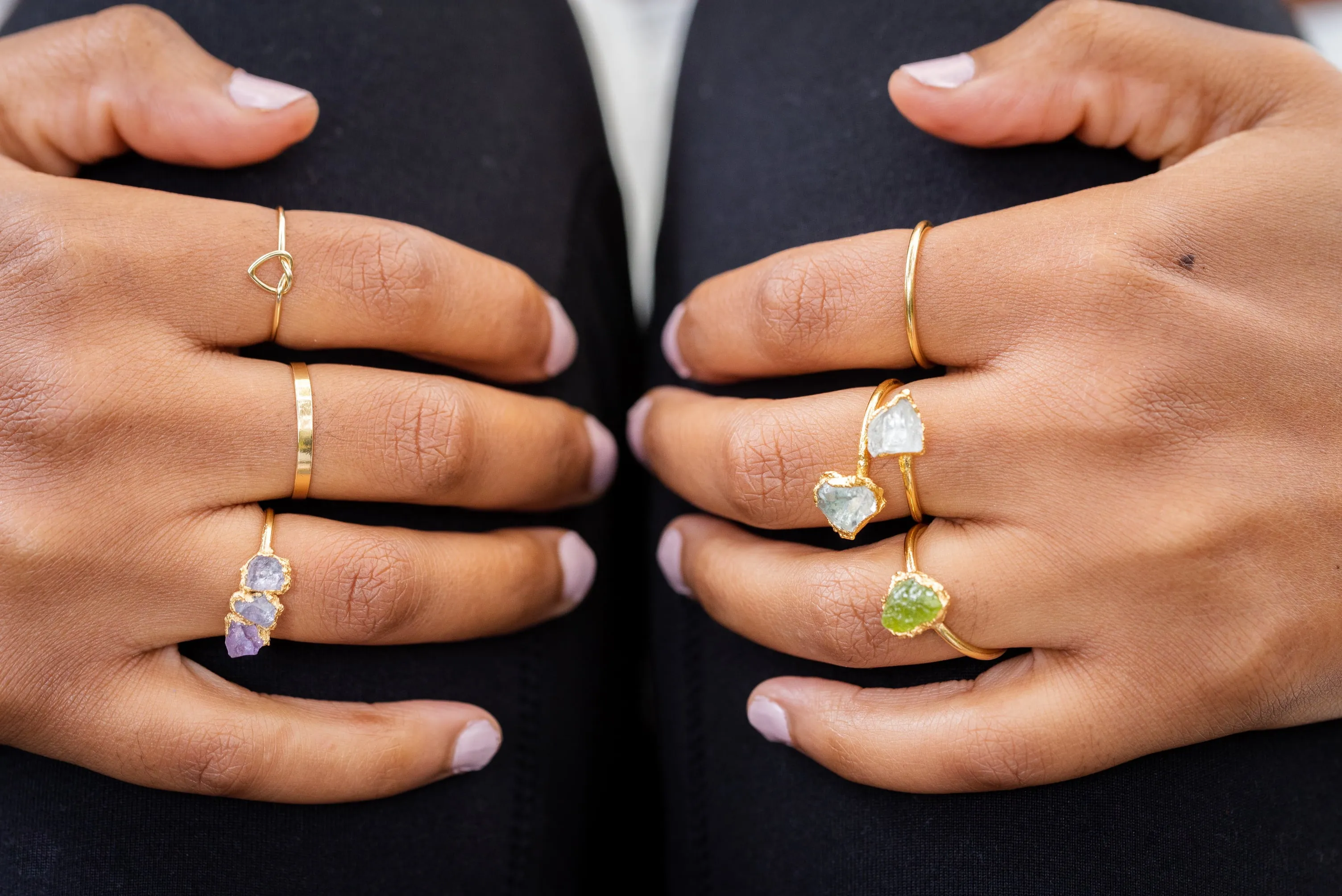 Peridot Raw Stone Ring