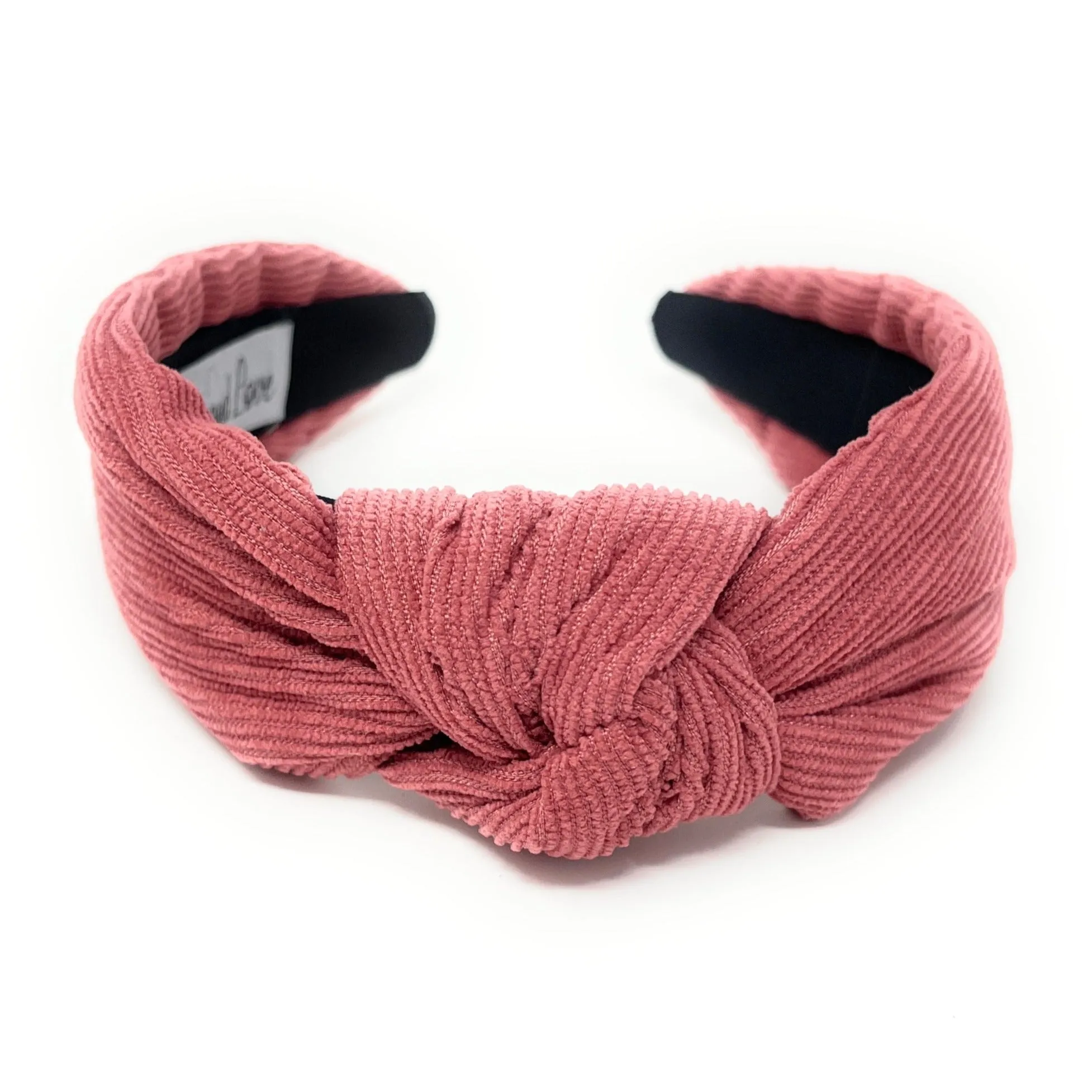 Pink Corduroy Knotted Headband