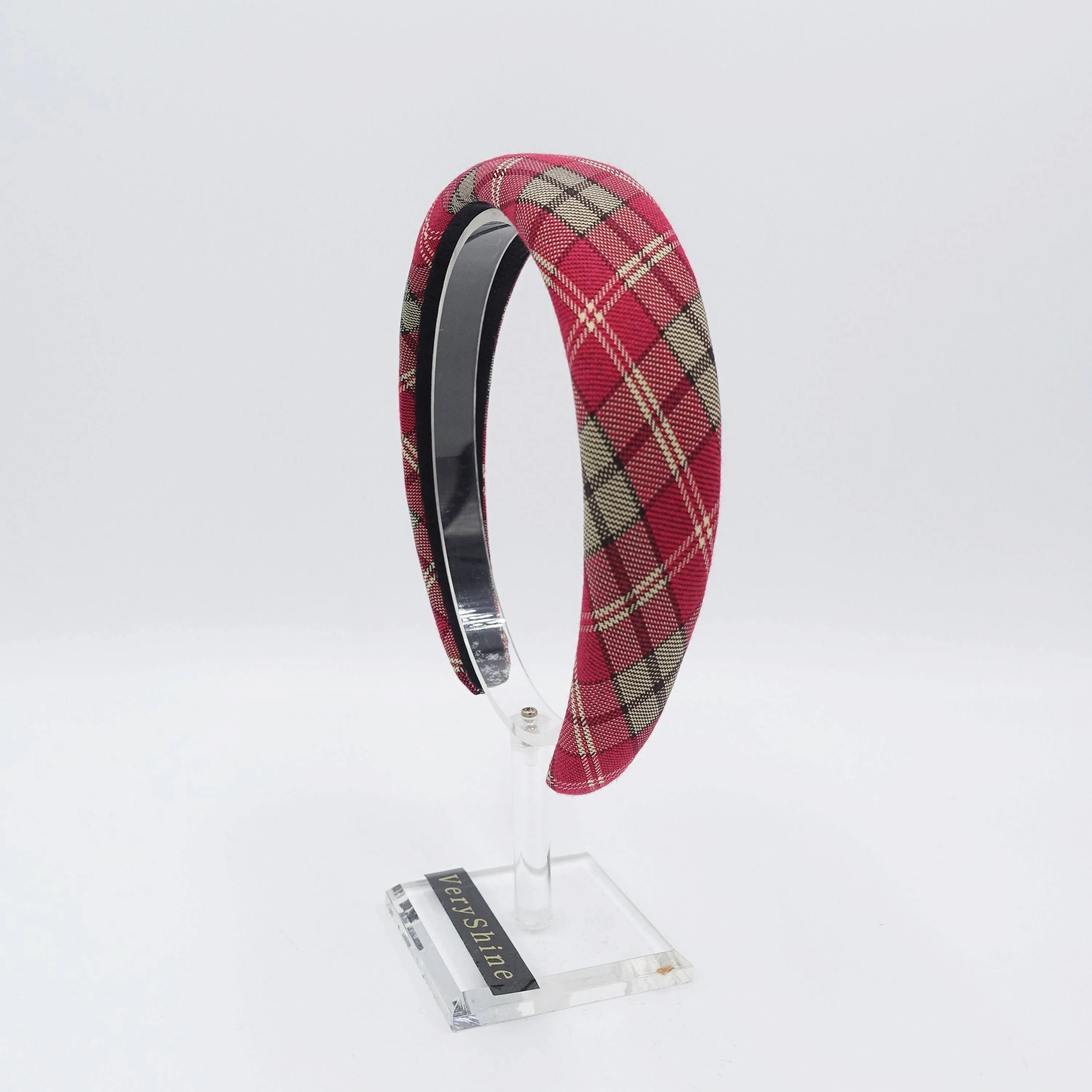 plaid headband padded hairband shop for women