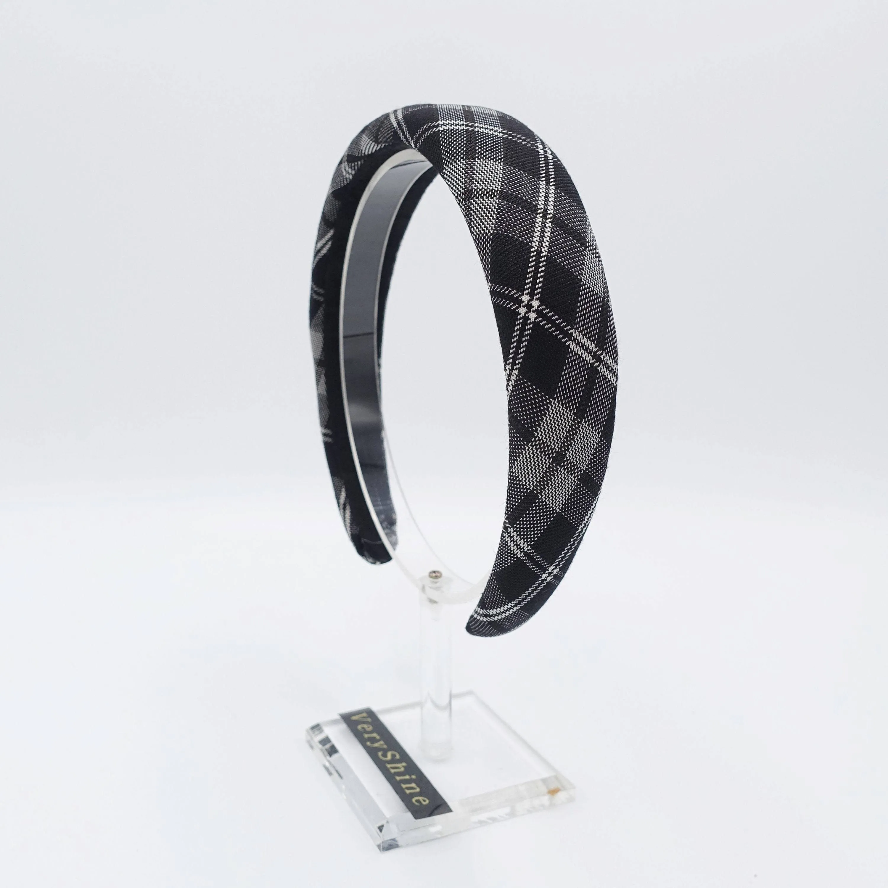 plaid headband padded hairband shop for women