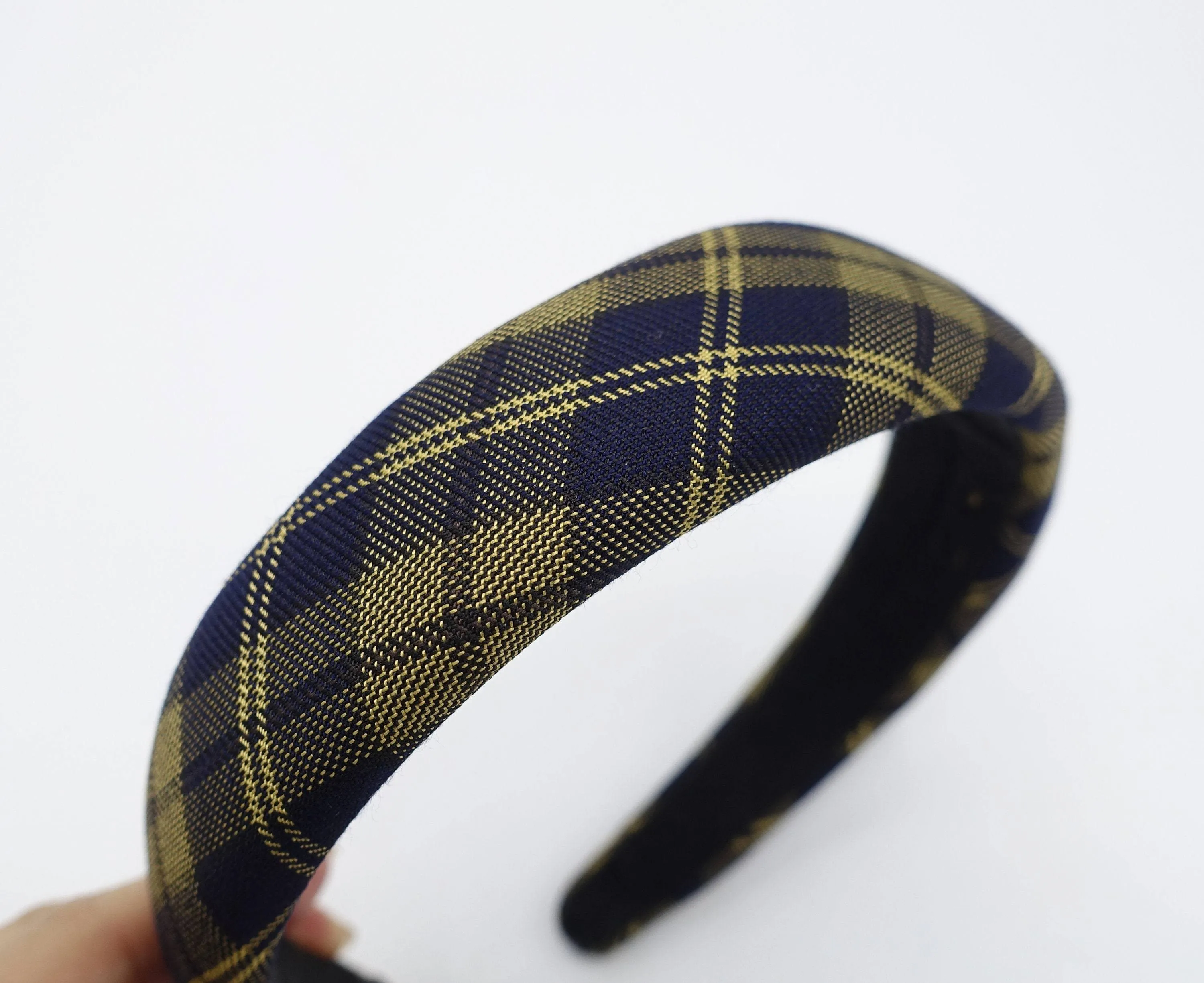 plaid headband padded hairband shop for women