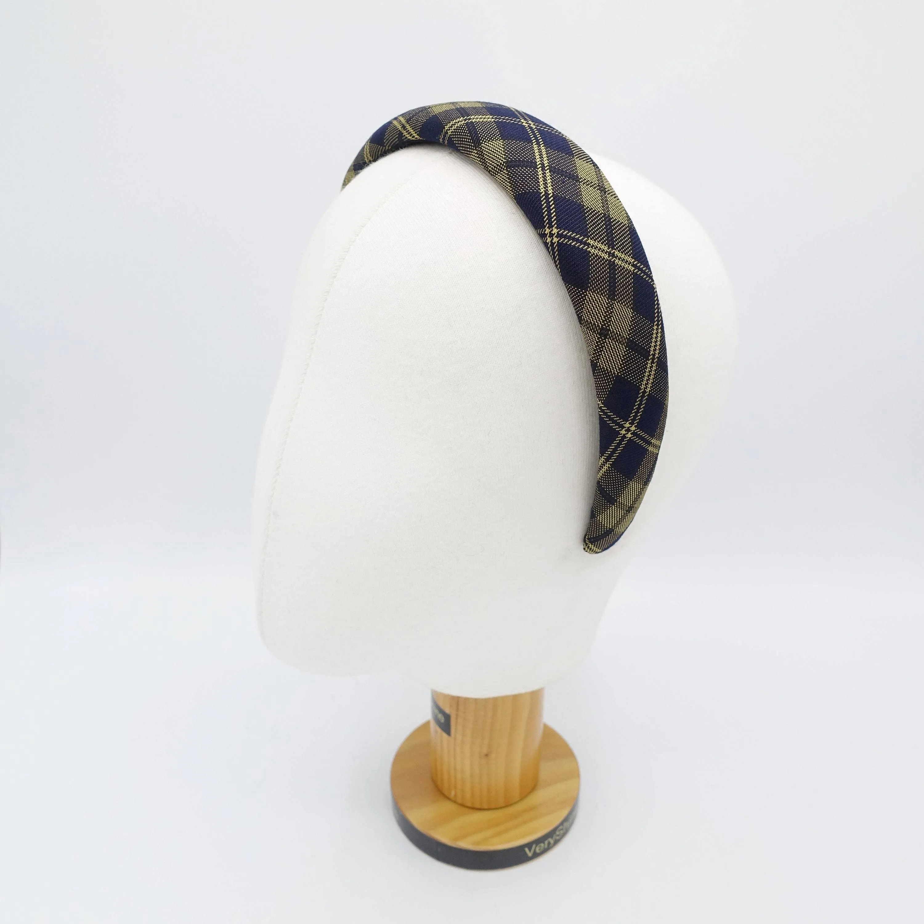 plaid headband padded hairband shop for women