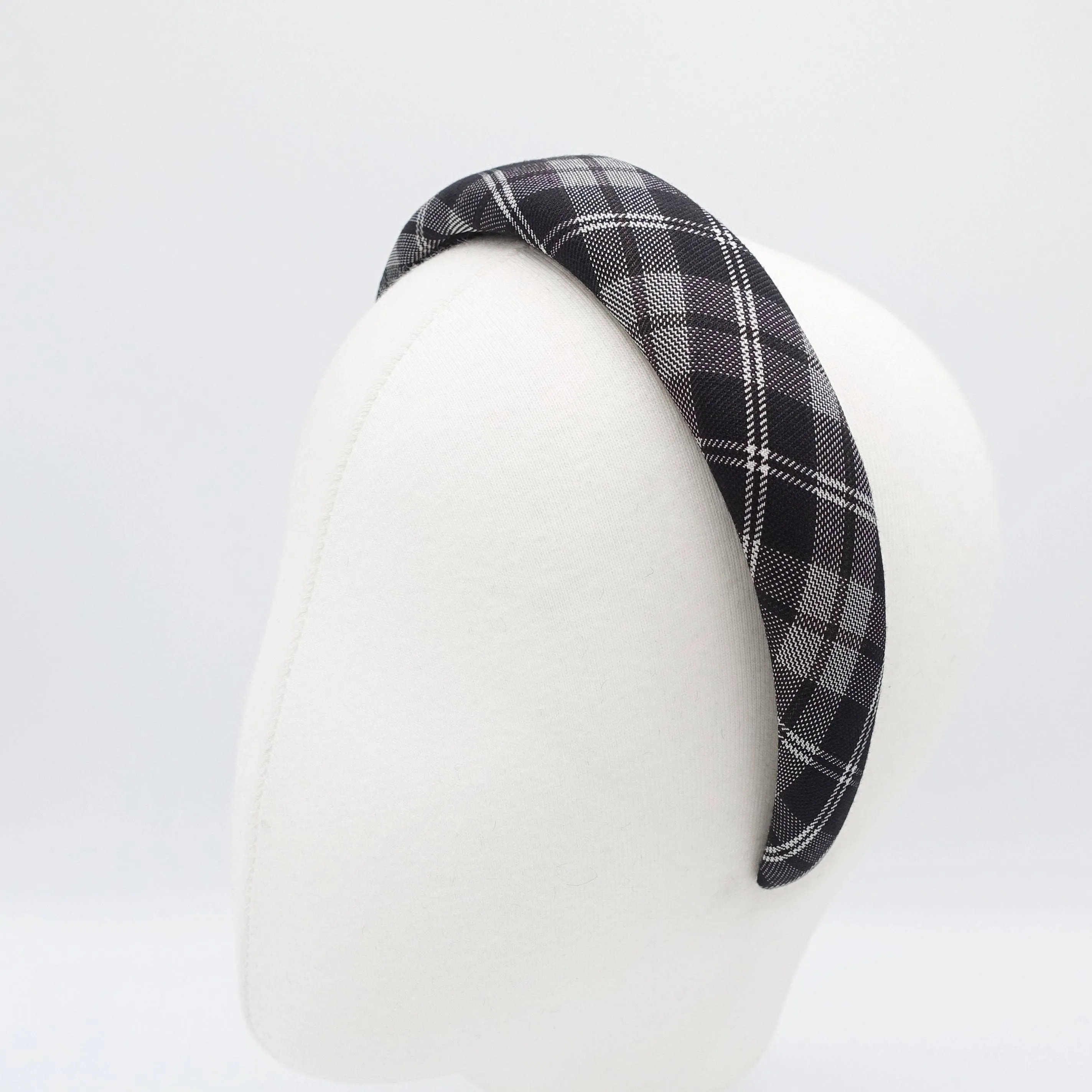 plaid headband padded hairband shop for women