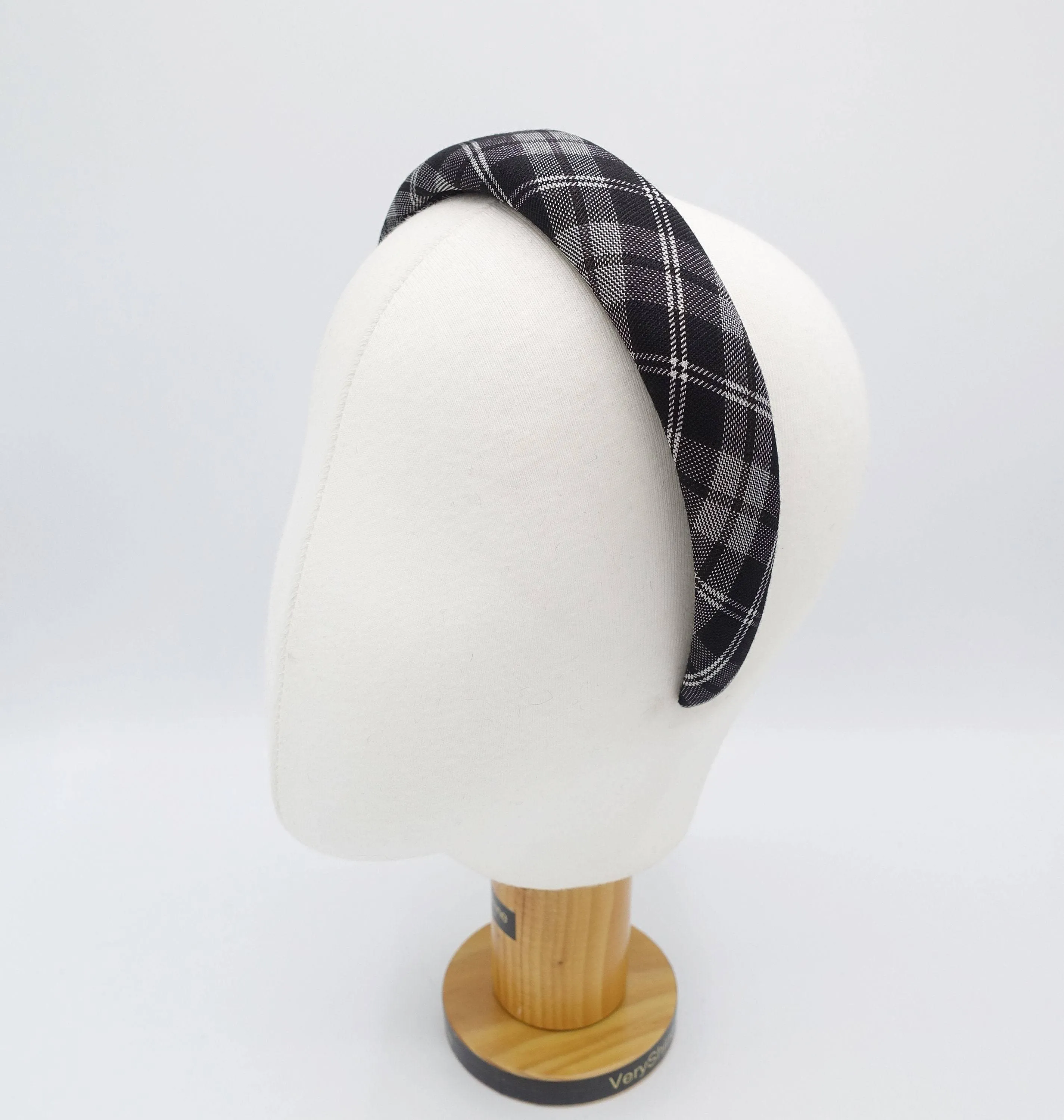 plaid headband padded hairband shop for women