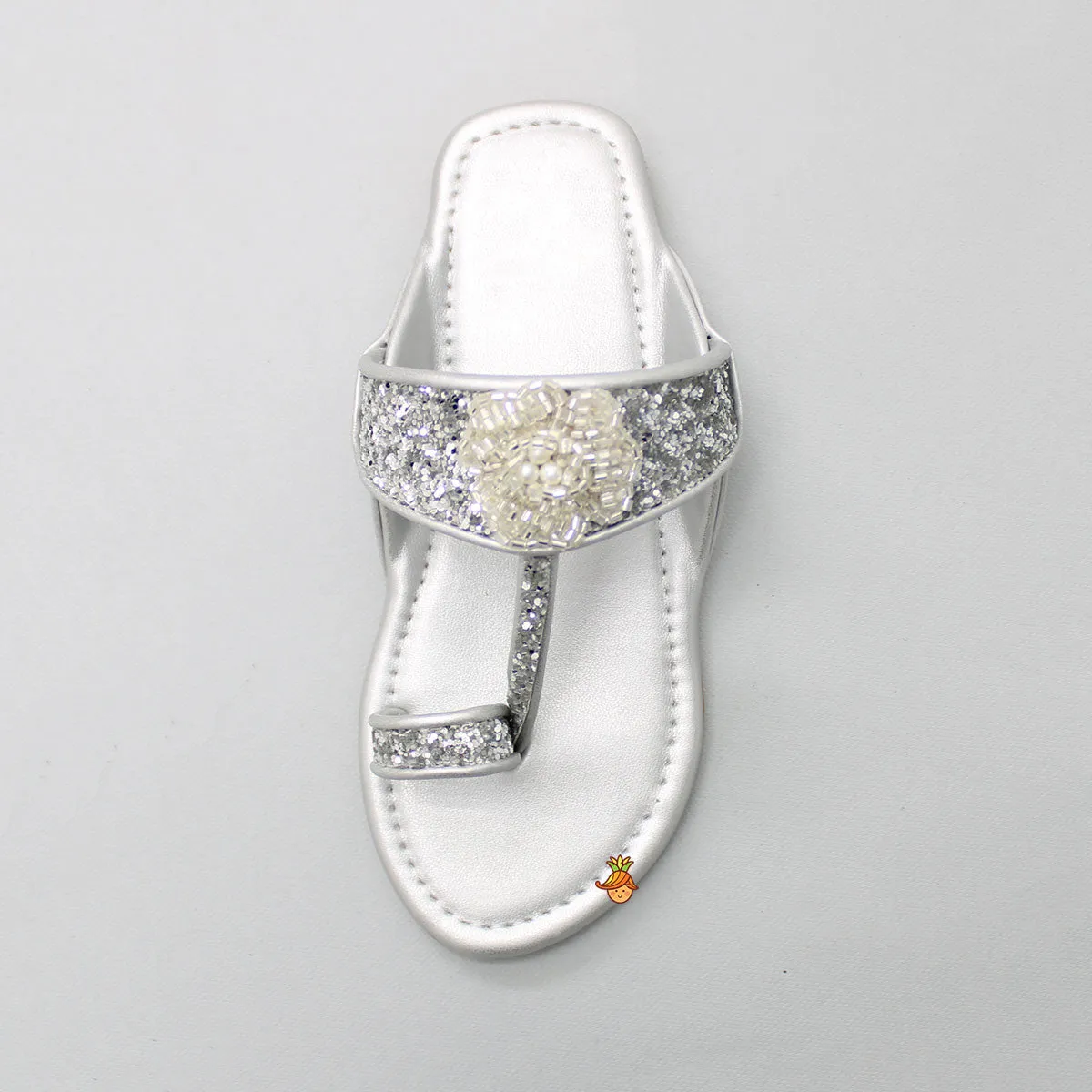 Pre Order: Shimmery Toe Ring Kolhapuri Flats