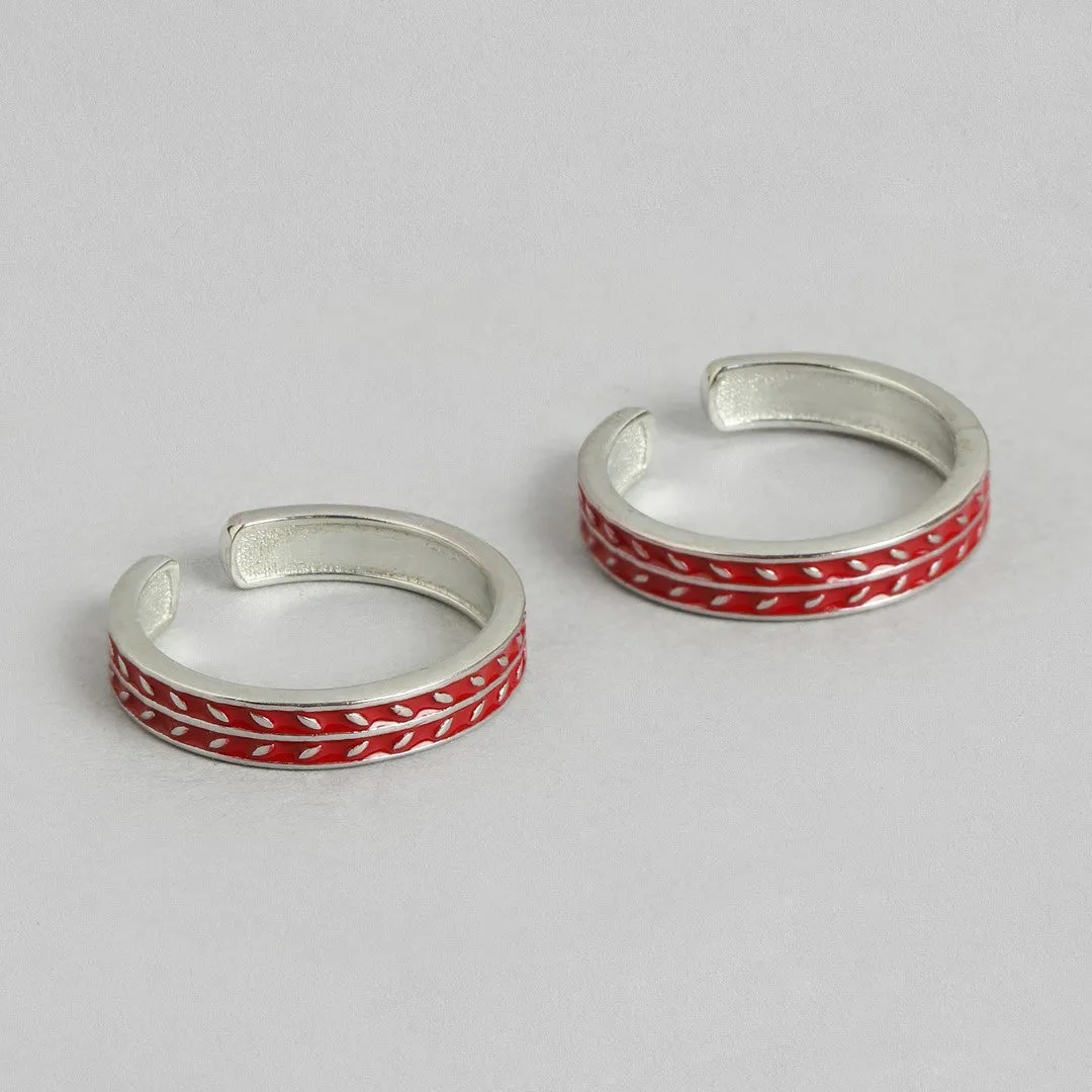 Printed 925 Silver Toe Ring with Rhodium Plating