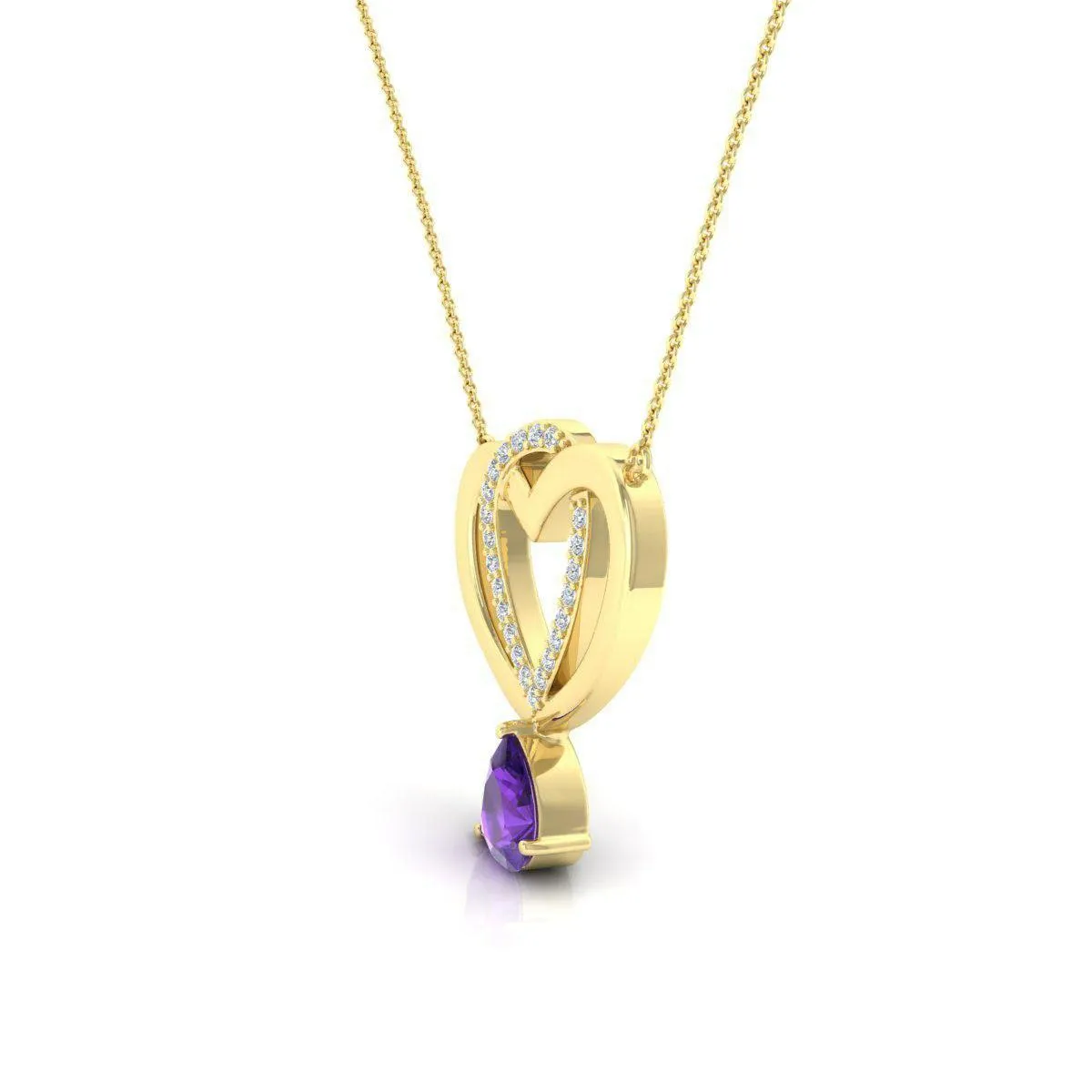 Purple Heart Necklace